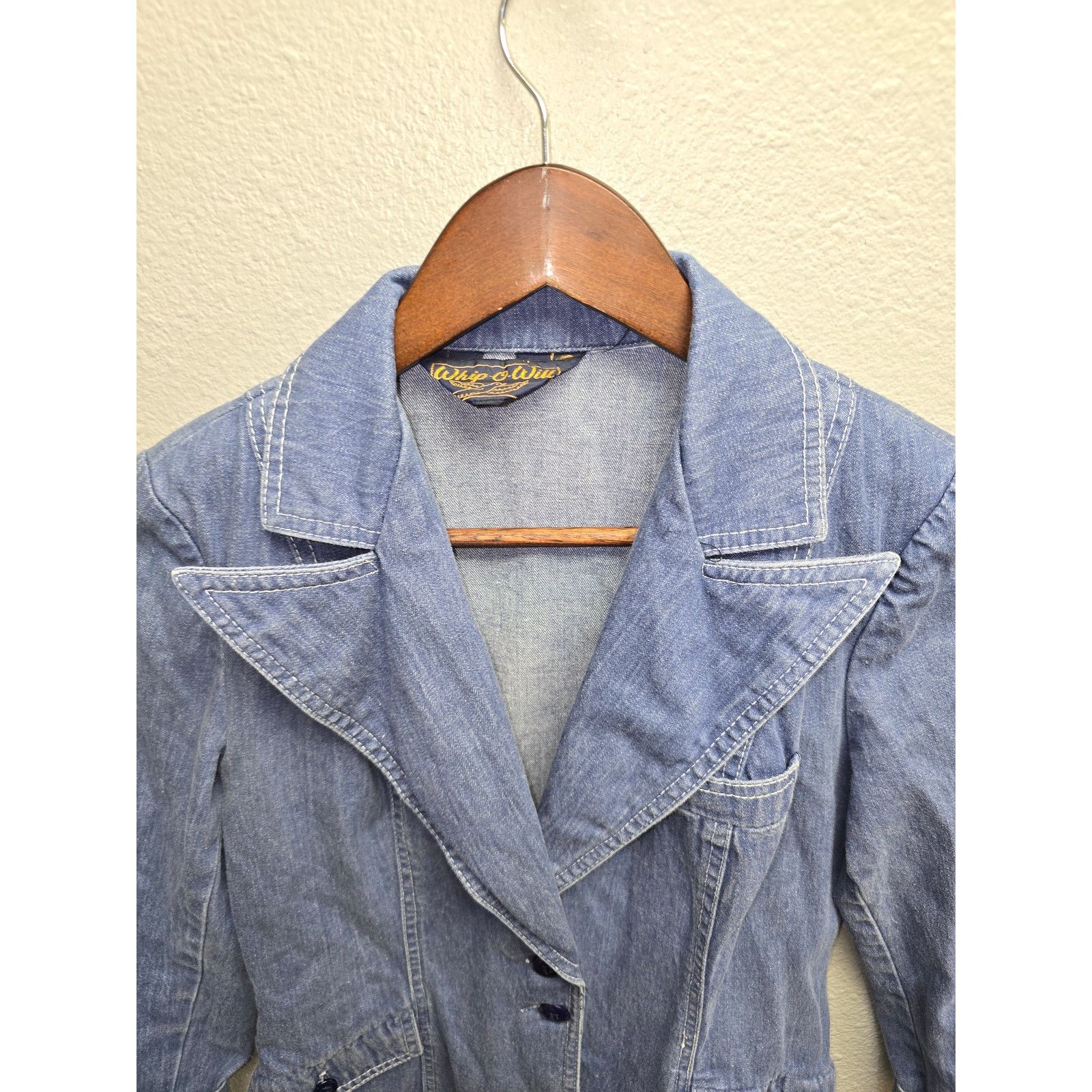 Vintage Vintage Denim Blazer Jacket Whip-O-Will Western Chore Coat Size S / US 4 / IT 40 - 3 Thumbnail