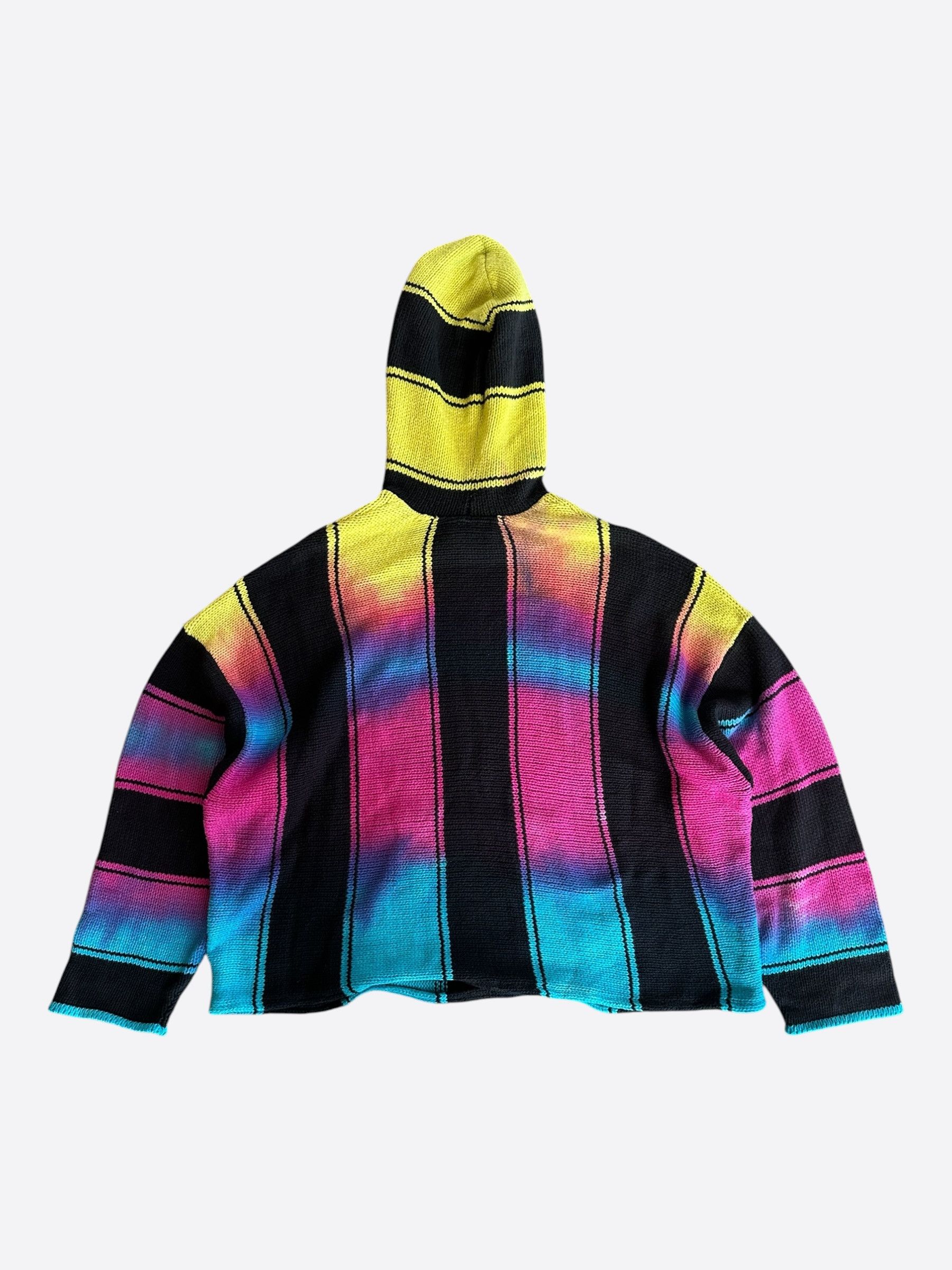 Amiri Amiri Black & Rainbow Knitted Baja Hoodie Size US XXL / EU 58 / 5 - 2 Thumbnail