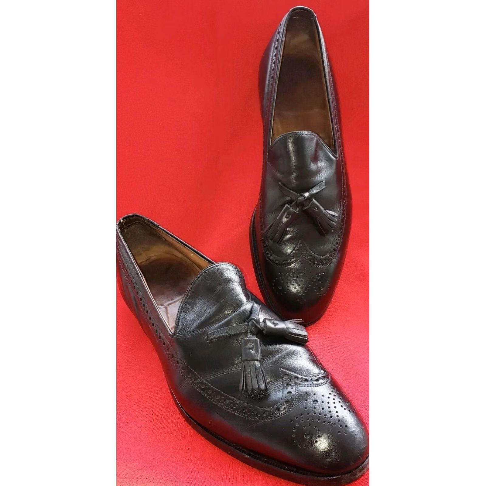 Johnston & Murphy Johnston & Murphy ARISTOCRAFT Men's Loafer 11CA BLACK Tassels & Wingtips USA Dress Leather Narrow C Boys? Size US 11 / EU 44 - 2 Thumbnail