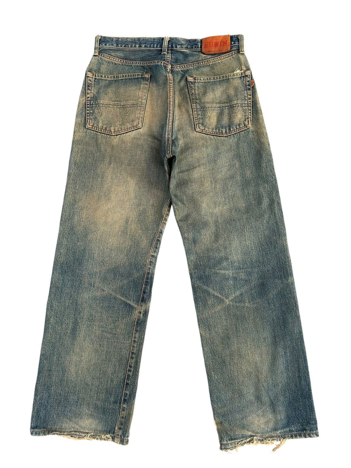 Kapital Thrashed Vintage Edwin 505X Selvedge Rusty Denim Jeans Size US 31 - 11 Thumbnail