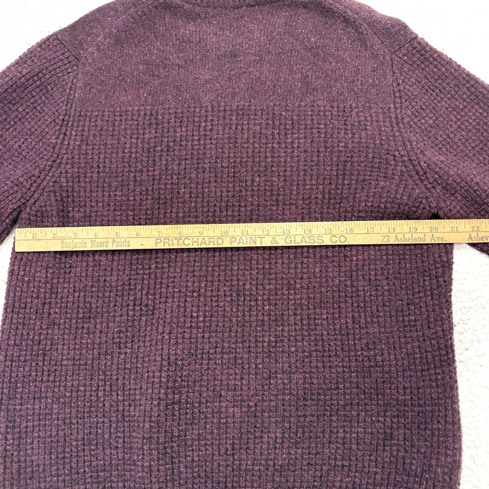 Vintage CAMBRIDGE DRY GOODS Sweater Men XL Pullover Knit Crew Neck Wool Blend Red Plum Classic Outdoor Chunky-Knit Size US XL / EU 56 / 4 - 5 Thumbnail