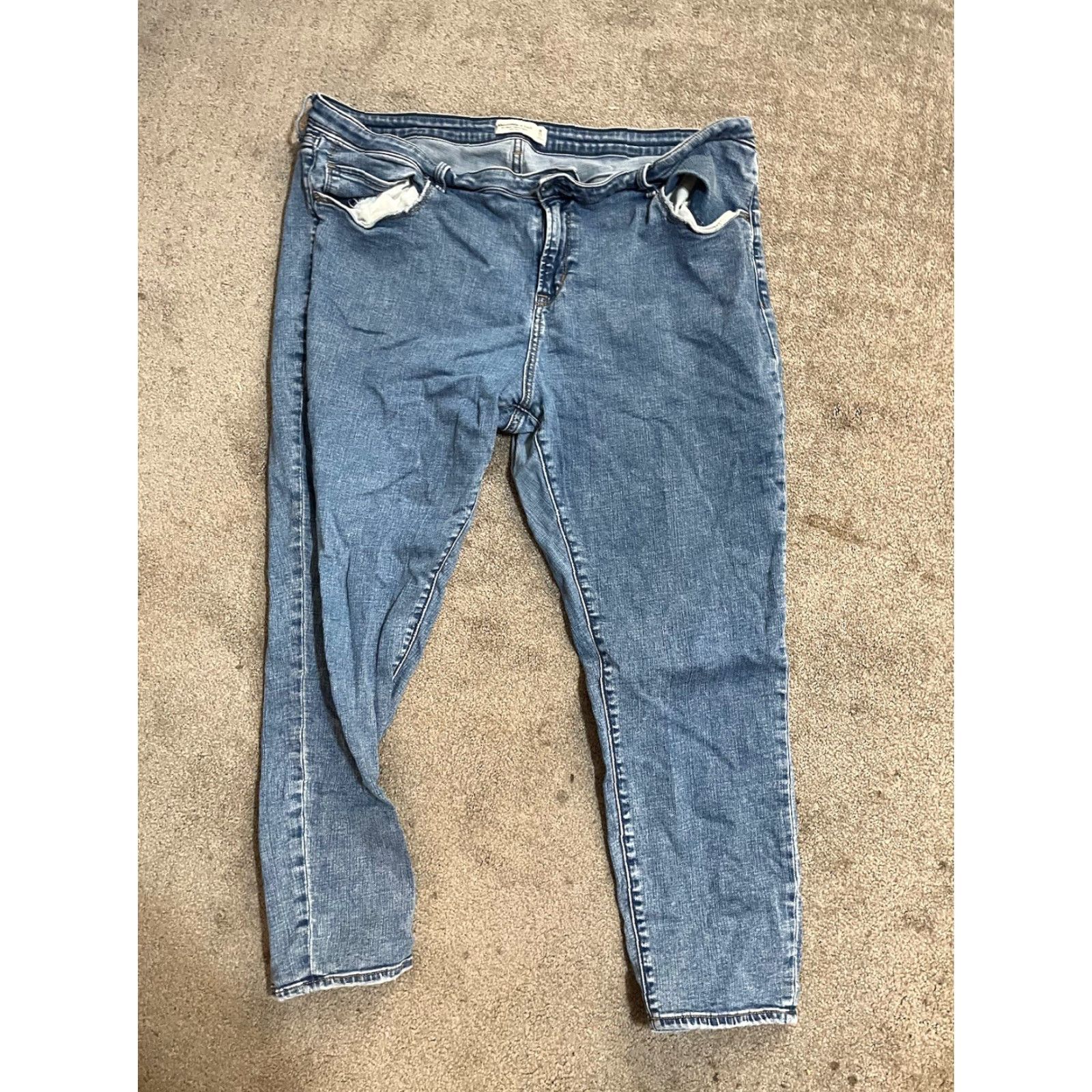 Abercrombie & Fitch Abercrombie & Fitch Jeans Womens 2 36/22 The Super Skinny Ankle High Rise A&F Denim Blue 5-Pocket Design Regular Stretch Modern Womens Size 25" / US 0 / IT 36 - 2 Thumbnail