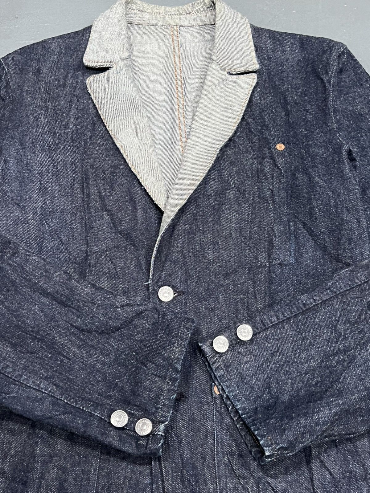 Other Japanese Denim Blazer C.S.F. | Tailored Jacket | Rare Size 38R - 9 Thumbnail