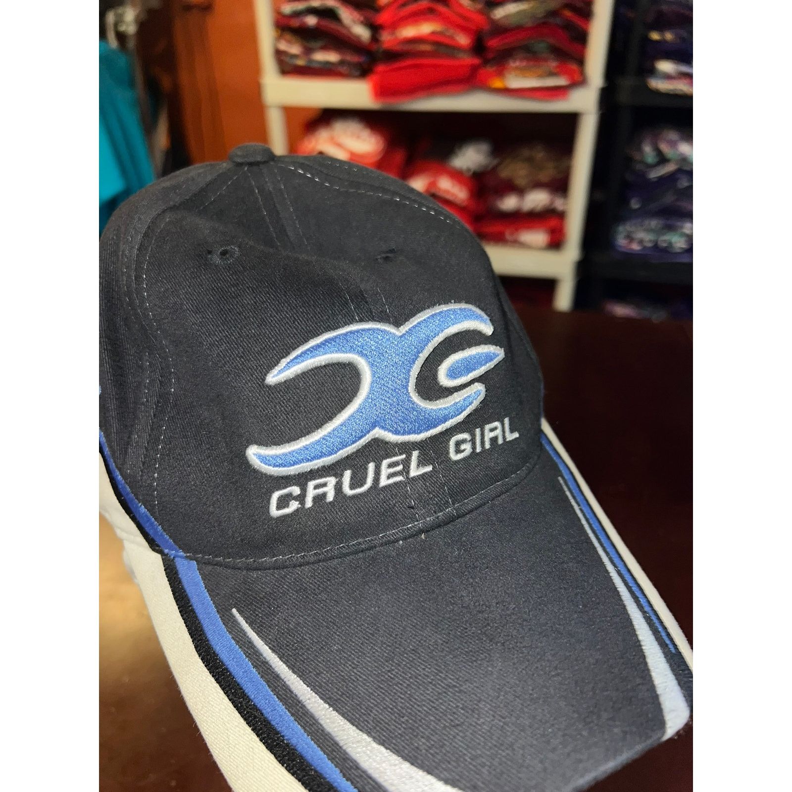 Vintage Vintage Cruel Girl Hat Blue Black X Strapback Cap Headwear Size ONE SIZE - 6 Thumbnail
