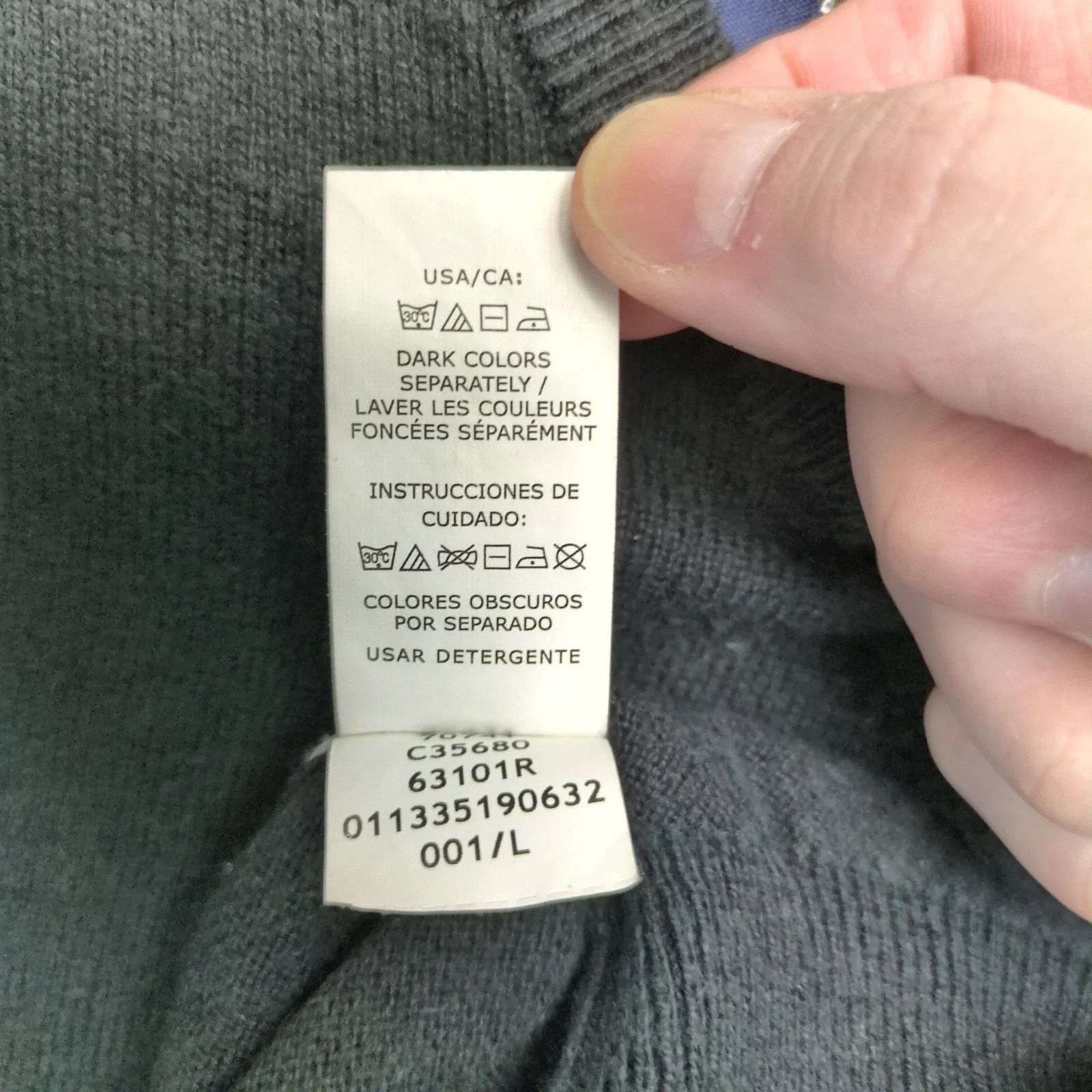 Chaps Chaps Cotton Cashmere Black V-Neck Sweater Men's L Crest Size US L / EU 52-54 / 3 - 5 Thumbnail