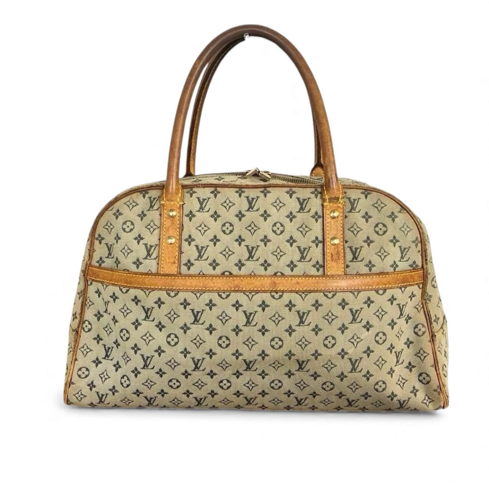 Louis Vuitton Louis Vuitton - Monogram Canvas Handbag Leather Trim Size ONE SIZE - 2 Thumbnail