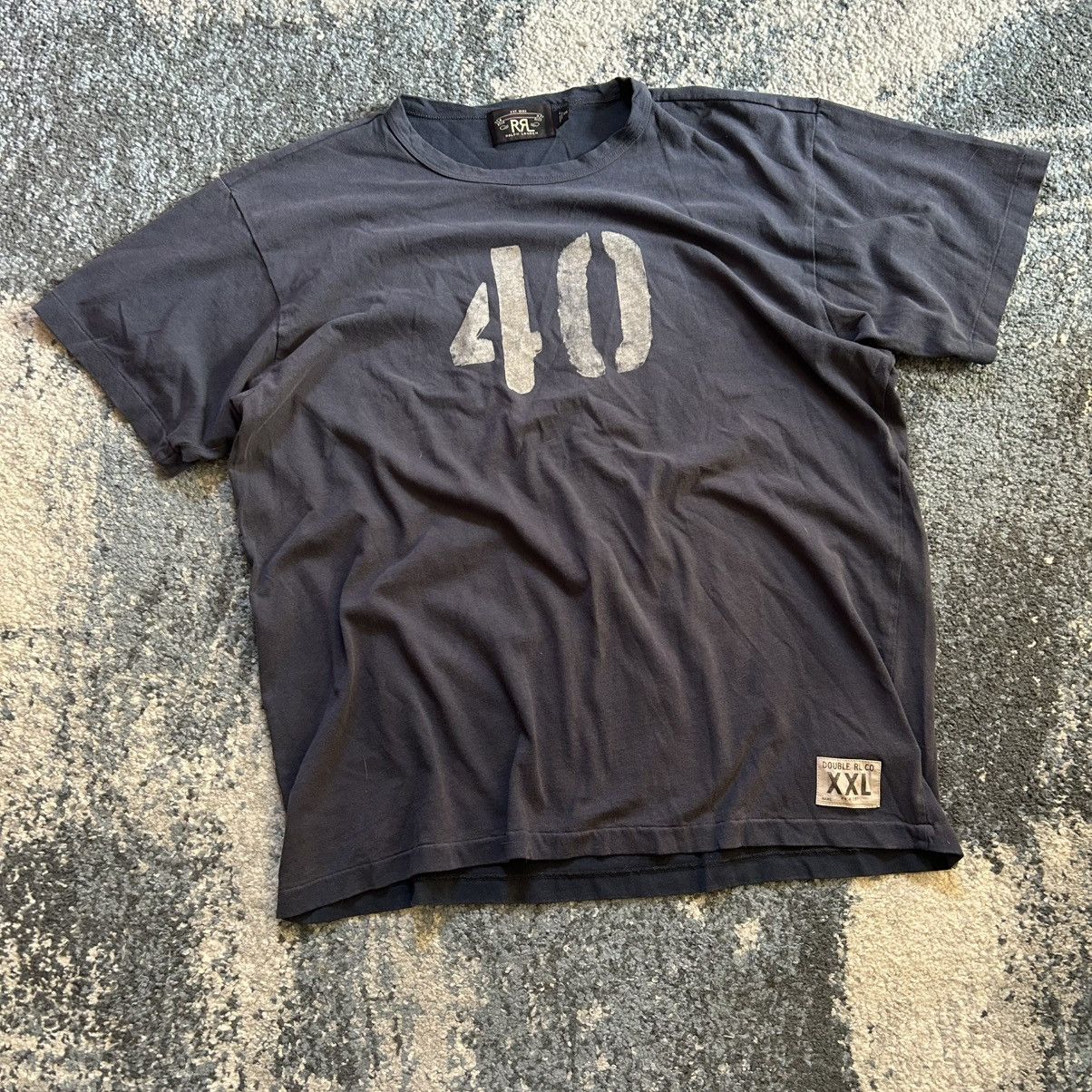 RRL Ralph Lauren iNDiGO 40s MOUNTED COLLAR SiNGLE STiTCH FOOTBALL CREWNECK Size US XXL / EU 58 / 5 - 19 Thumbnail