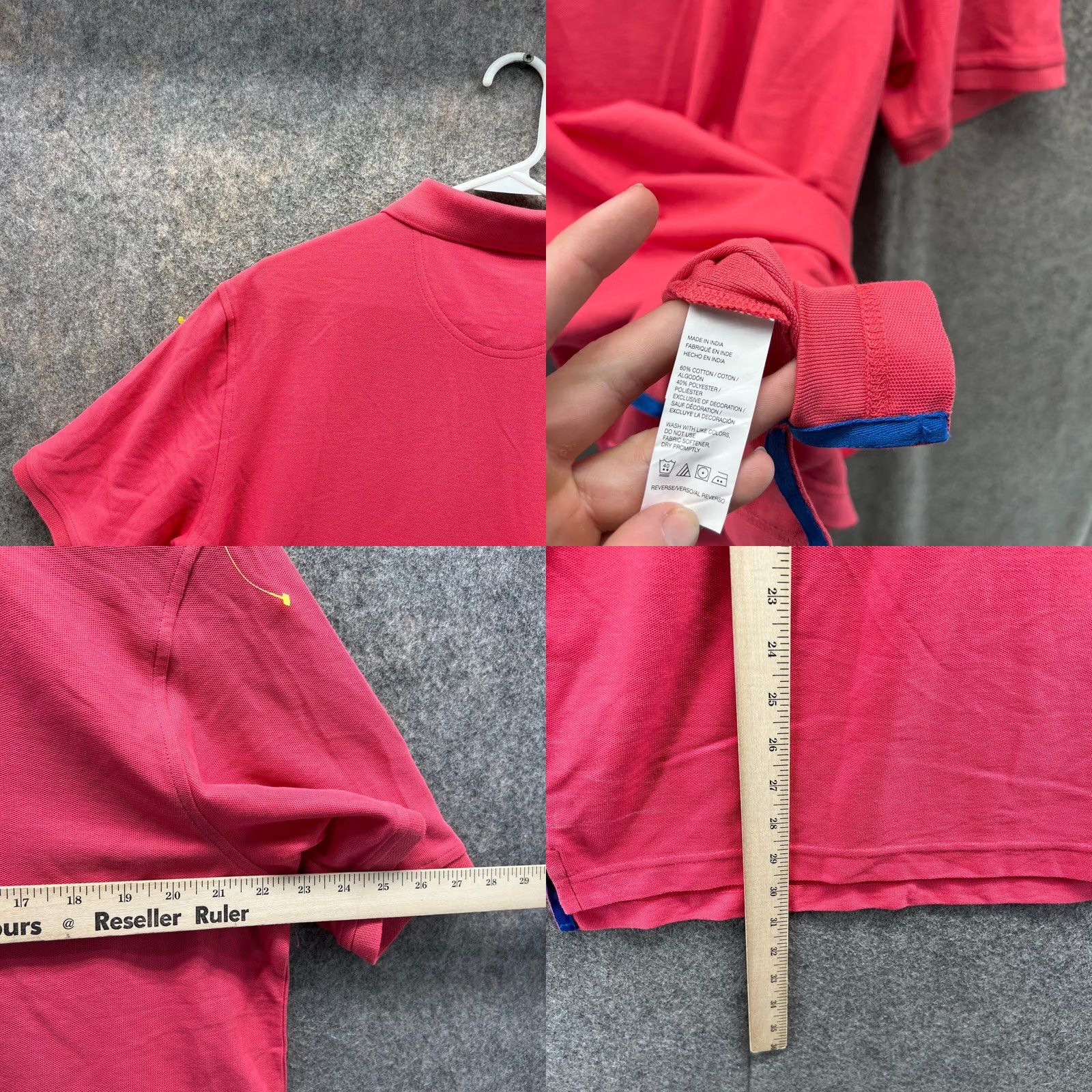 Izod Izod Polo Shirt Men L Pink Blue Advantage Stretch Performance Casual Golf Shirt Size US L / EU 52-54 / 3 - 8 Thumbnail