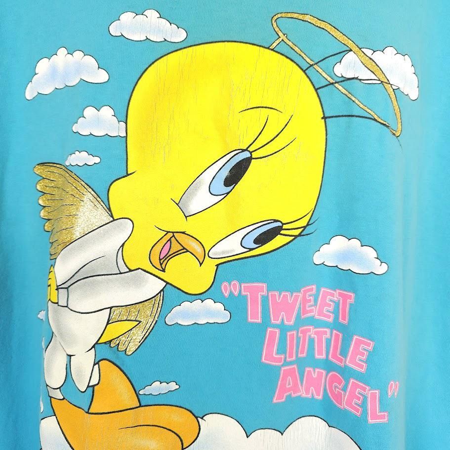 Vintage Vintage Tweety Bird T Shirt Mens Size 2XL Blue 90s Sleep Tee Size US XXL / EU 58 / 5 - 2 Thumbnail