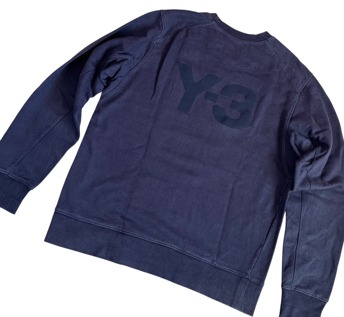 Yohji Yamamoto Yohji yamamoto y-3 faded dark navy logo sweatshirt Size US L / EU 52-54 / 3 - 2 Thumbnail