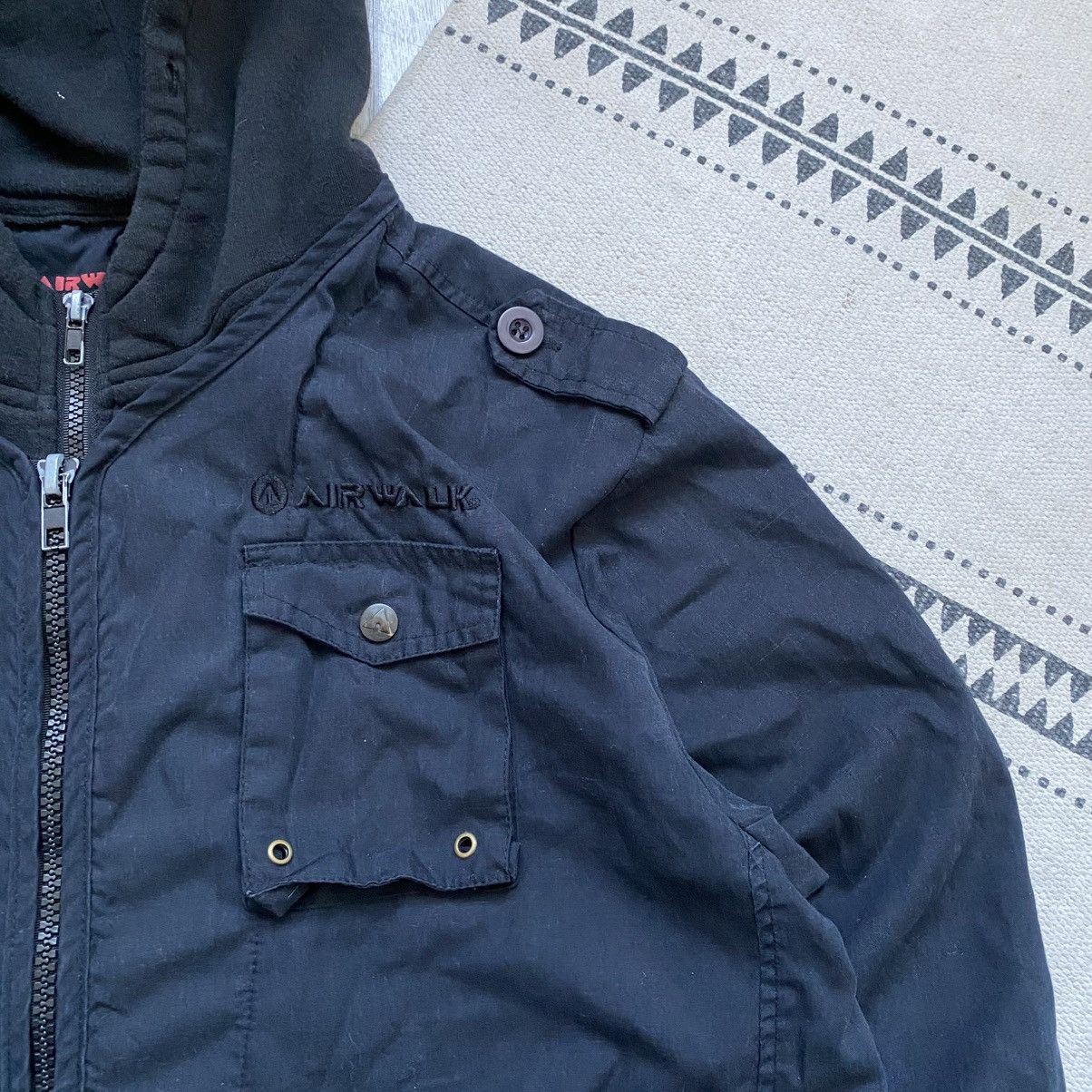 Affliction 🕷️ Vintage Affliction style light Hooded jacket Size US L / EU 52-54 / 3 - 5 Thumbnail