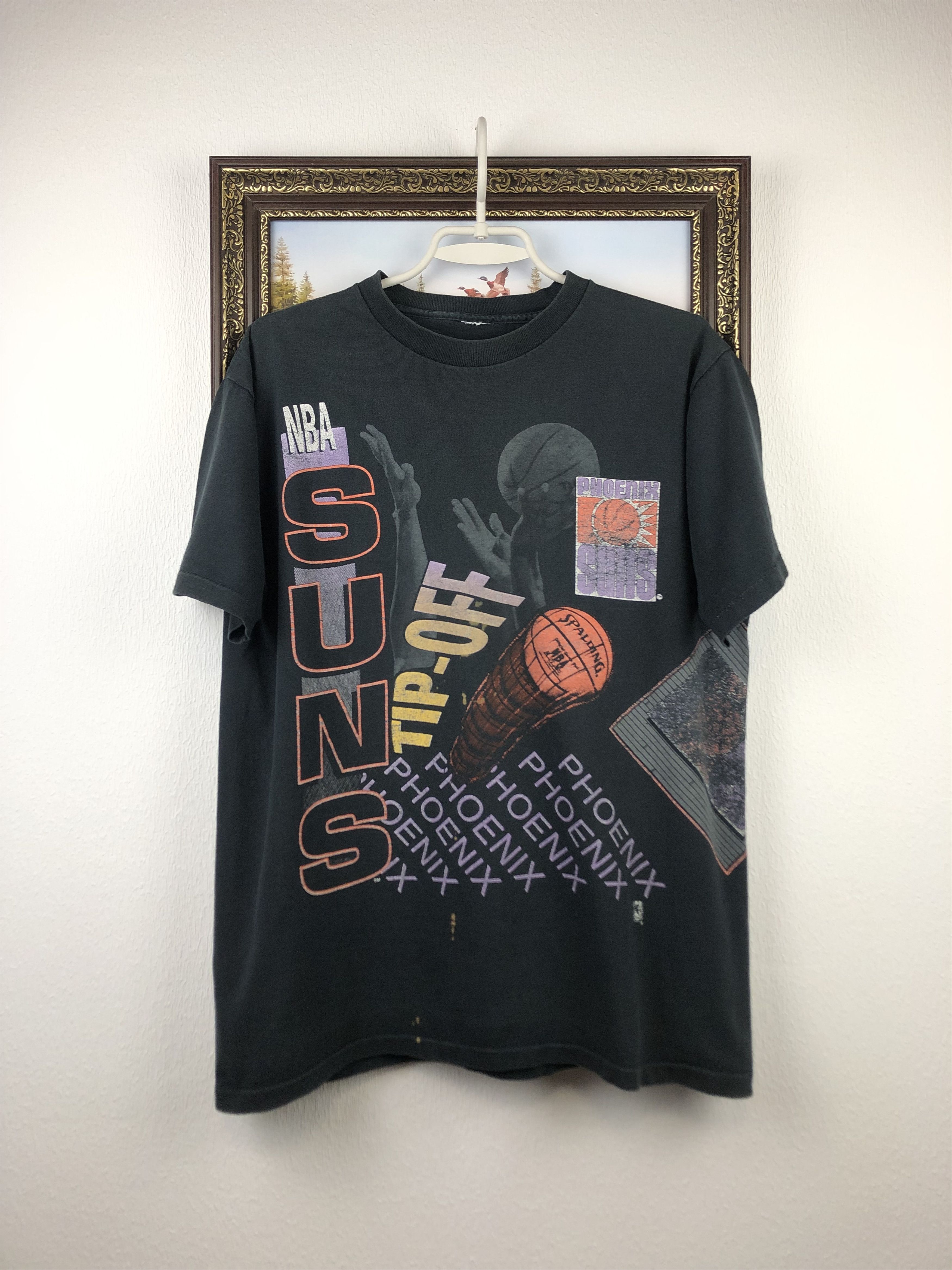 NBA × Vintage Vintage Phoenix Suns Over Print Shirt Barkley NBA Faded Rare Size US M / EU 48-50 / 2 - 1 Thumbnail
