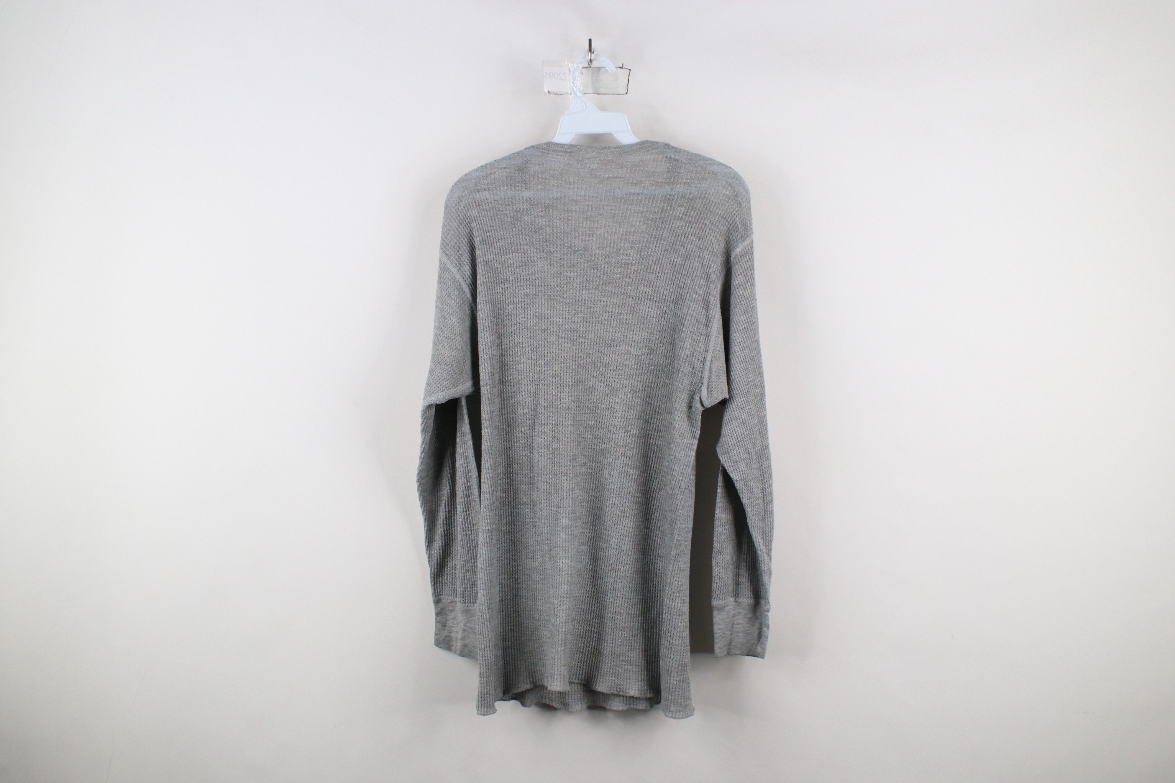 Vintage Vintage 70s Streetwear Thermal Waffle Knit T-Shirt Gray USA Size US XL / EU 56 / 4 - 10 Thumbnail
