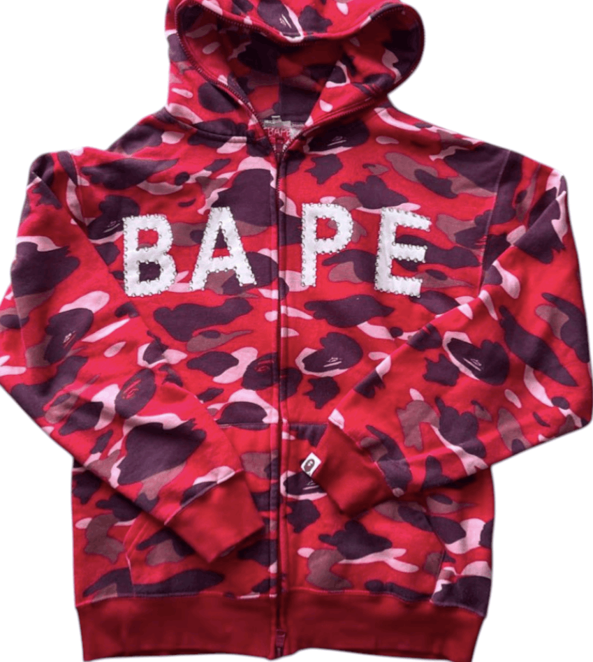 bape Swarovski hoodie　ラインストーン　パーカー A Bathing Ape Bape Vintage Bape Swarovski Rhinestone Zip Up
