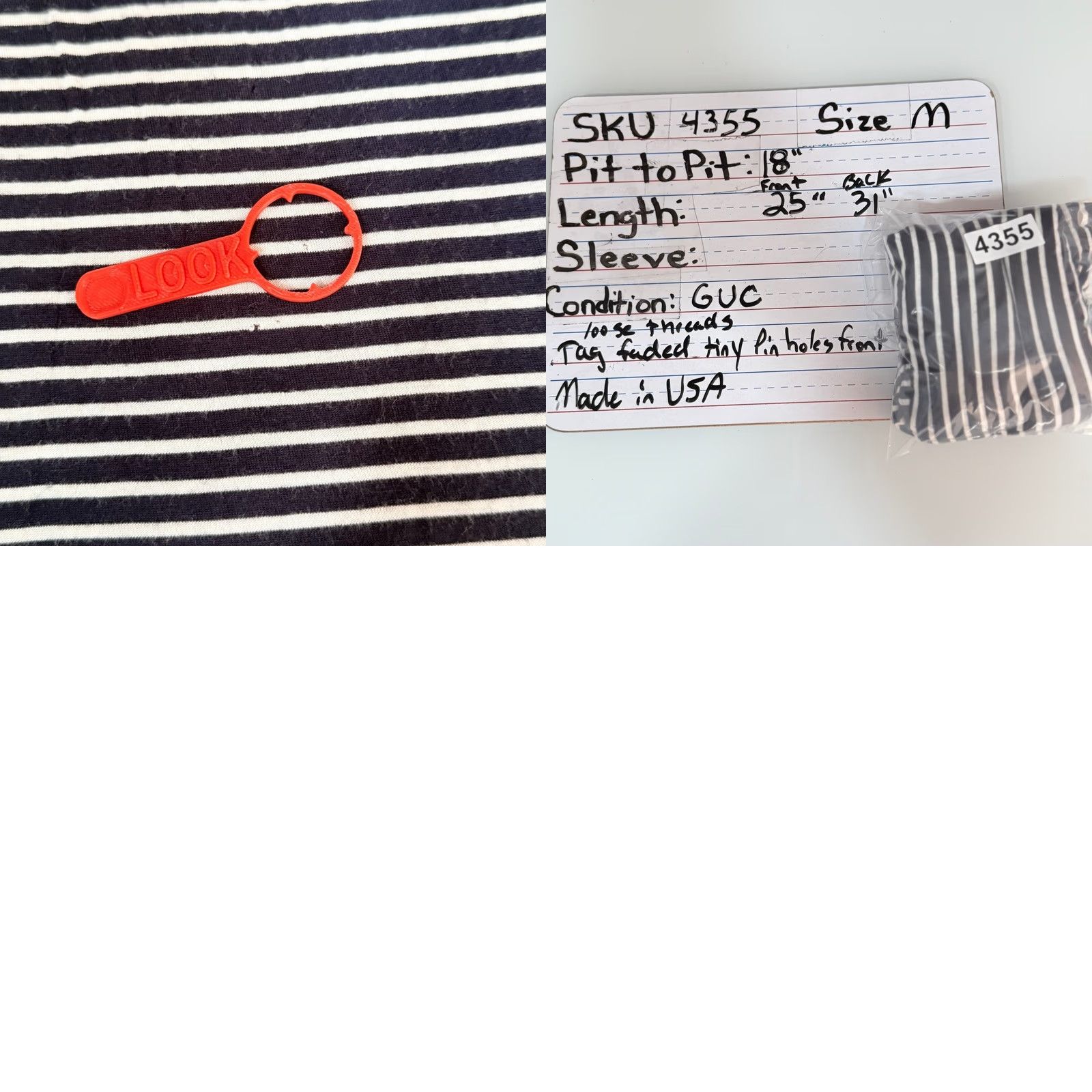Vintage Ginger G Tank Top Navy Striped High-Low Side Slit Tunic Women M Casual Tiered Tunic Sleeveless Size M / US 6-8 / IT 42-44 - 8 Thumbnail