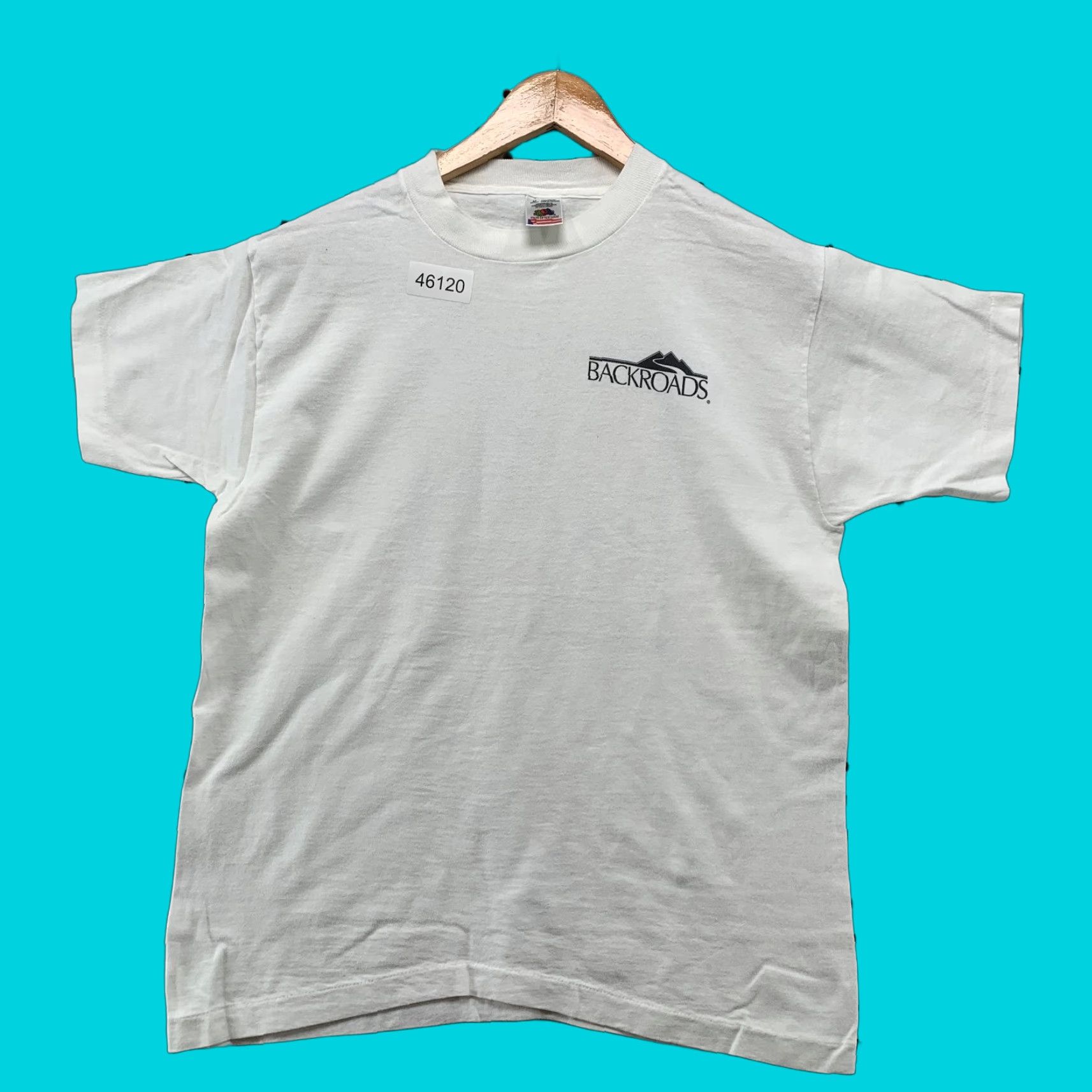 Fruit Of The Loom VINTAGE Fruit of the Loom Shirt Mens M White USA Backroads City Backroads USA City Shirt Mens Medium White Single Stitch Made USA Size US M / EU 48-50 / 2 - 1 Thumbnail
