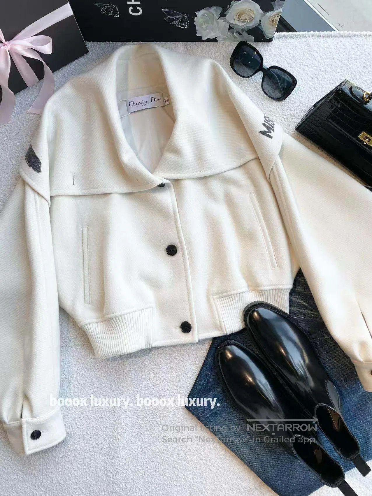 Dior Dior Navy collar wool coat| Size 4XL / US 24-26 - 1 Thumbnail