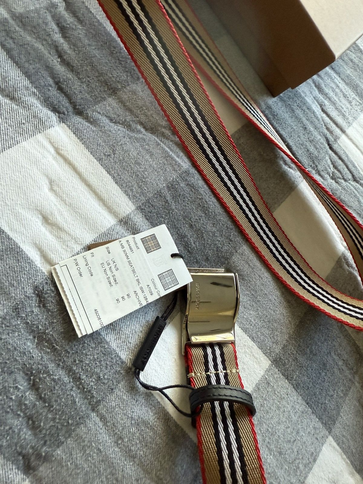 Burberry Burberry Stripe Belt Size 36 - 4 Thumbnail