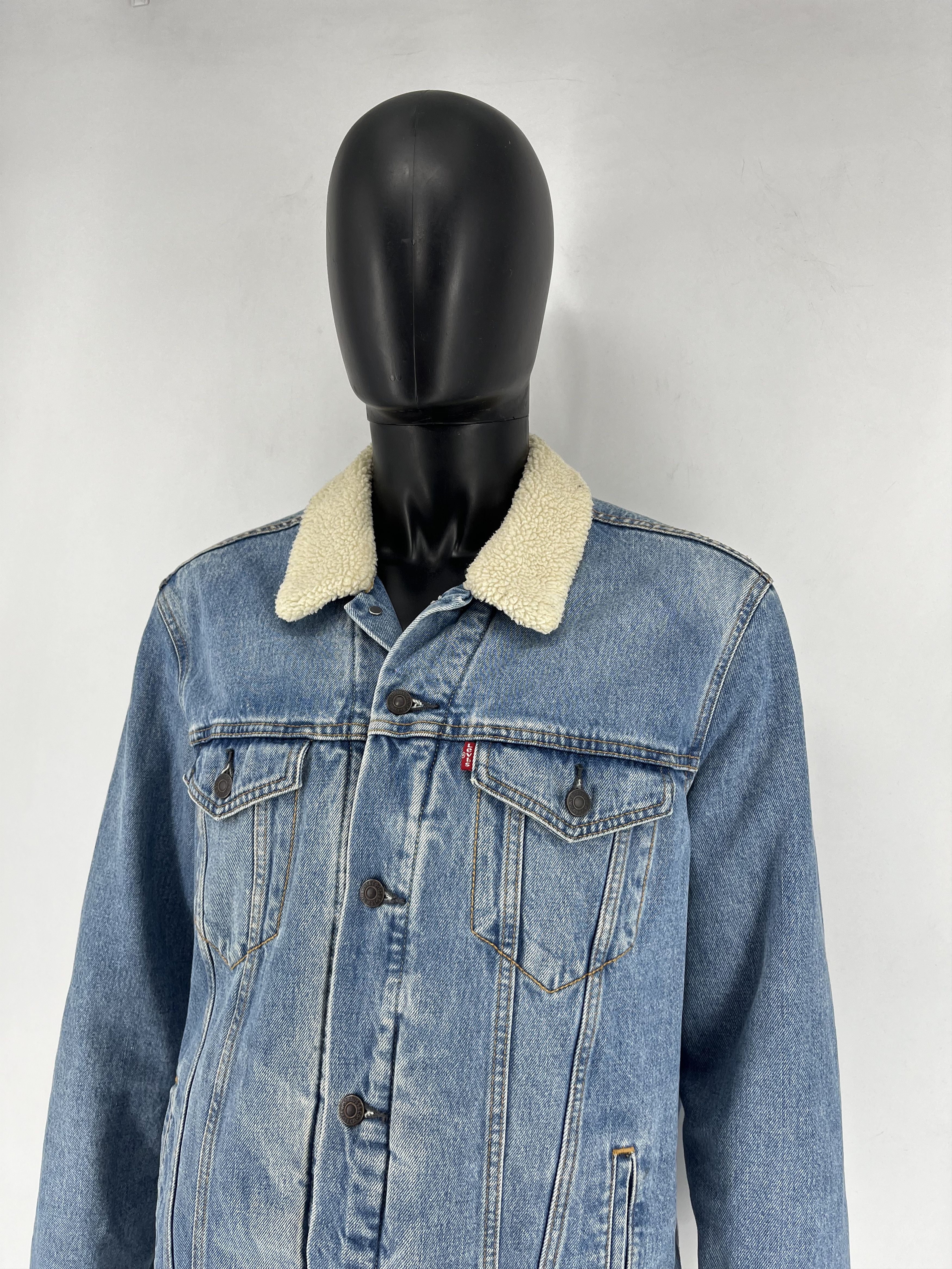 Levi's × Levi's Vintage Clothing Vintage Levis Sherpa Jacket Denim Trucker Jacket Size XL Size US XL / EU 56 / 4 - 8 Thumbnail