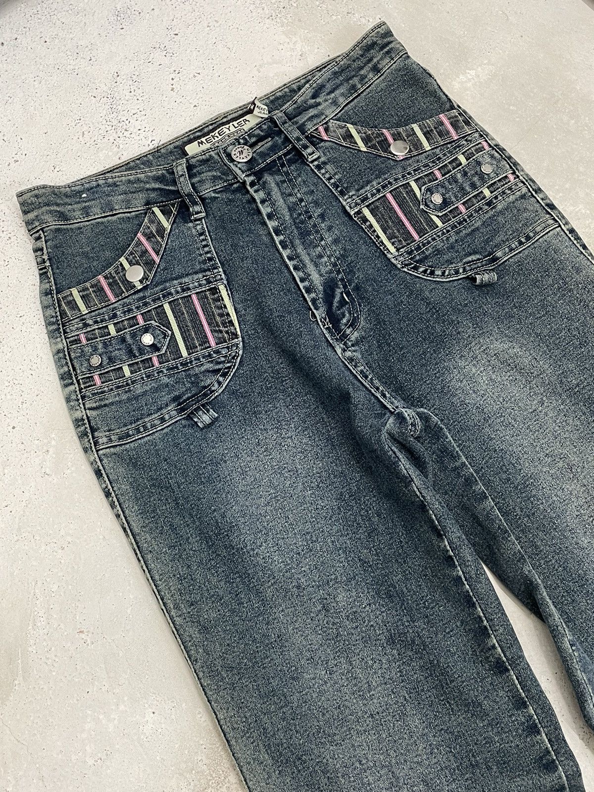 Hysteric Glamour × Japanese Brand Mekeyla Old Vintage Japanese Design 2 Length Seam Pants Size US 26 / EU 42 - 4 Thumbnail