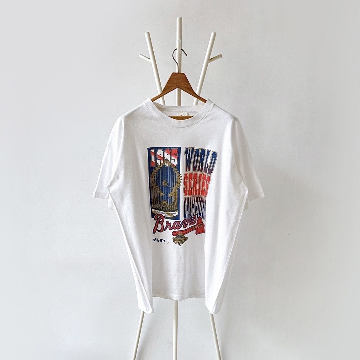 Majestic × Vintage 90s Atlanta Braves MLB t-shirt/ XL Size US XL / EU 56 / 4 - 1 Thumbnail