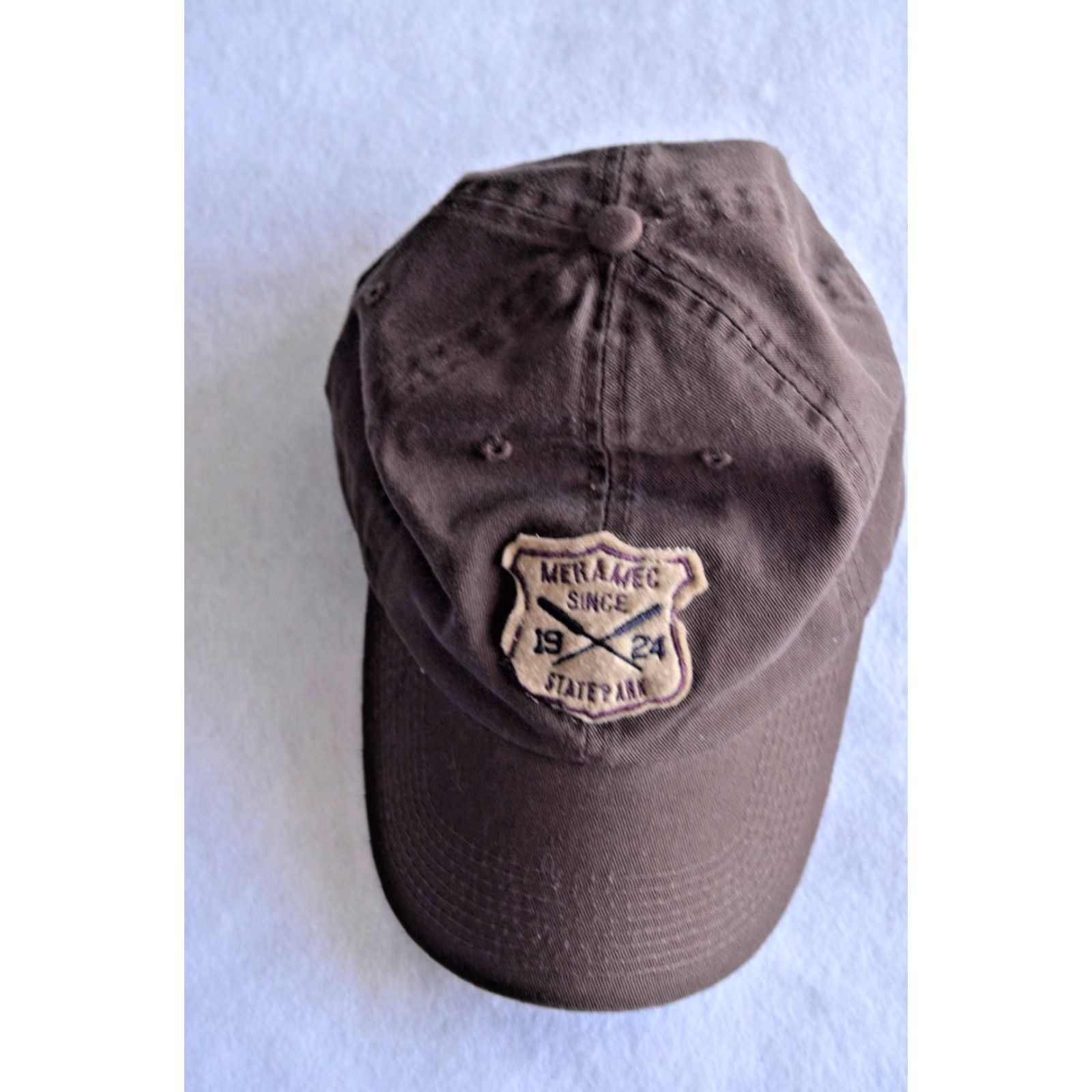 Vintage VINTAGE BLUE 84 Meramec State Park Ball Cap Hat Adjustable Baseball Brown Men's One Size Cotton Solid Cap Accessories Men Brown Baseball Cap Size US M / EU 48-50 / 2 - 2 Thumbnail