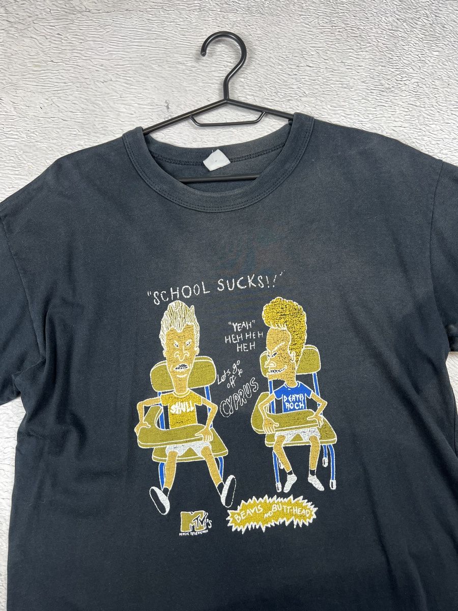 Cartoon Network × Mtv × Vintage 1993 Beavis and Butthead Vintage Shirt school sucks Size US M / EU 48-50 / 2 - 2 Thumbnail