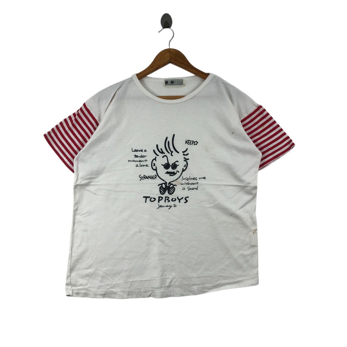 Vintage Vintage Topboys Jemmy. D Tee Shirt Big Logo Single Stitch Size US L / EU 52-54 / 3 - 1 Thumbnail