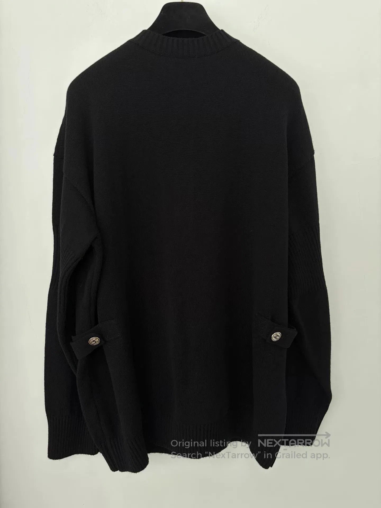 Chanel Chanel Black Knit Backpack Buckle Cardigan. Size US XL / EU 56 / 4 - 2 Thumbnail