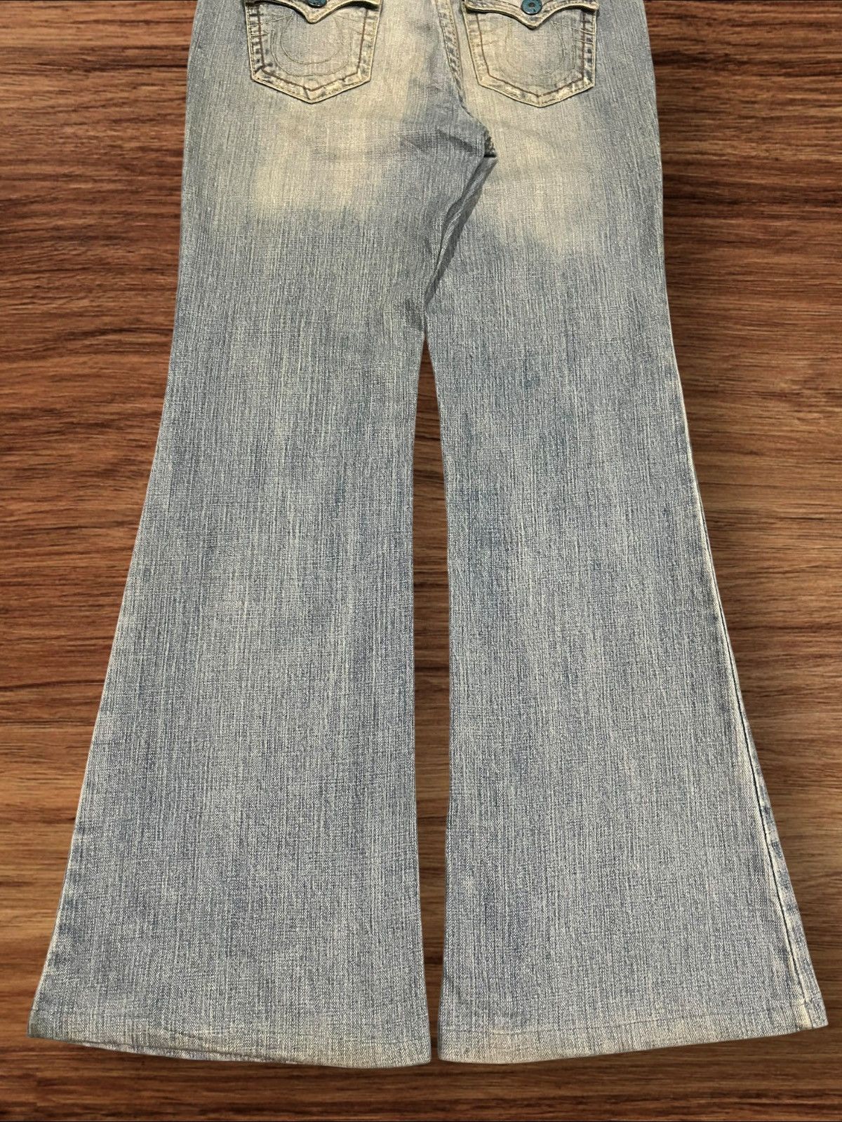 Japanese Brand Vintage Japanese Brand Leavs Strawberry Blue Wash Flare Jean Size US 30 / EU 46 - 9 Thumbnail