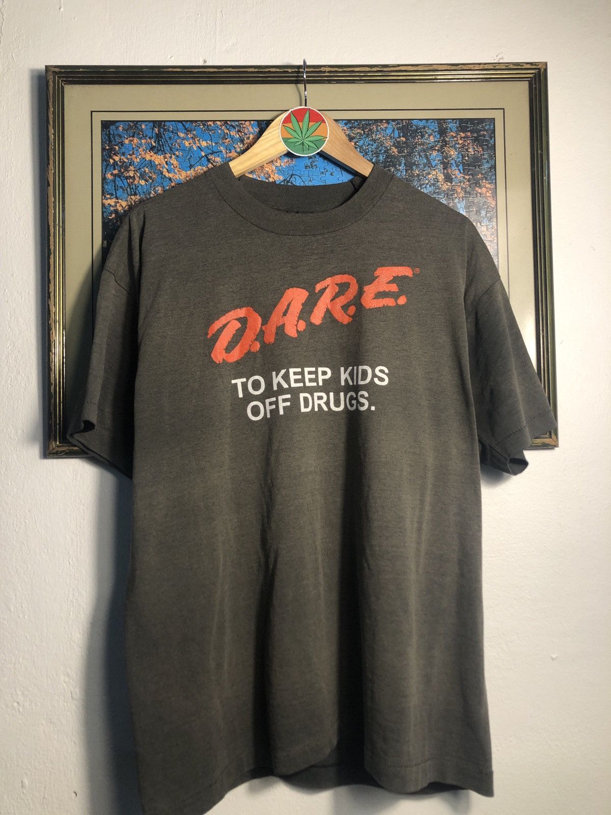 D.A.R.E × Vintage D.A.R.E. To Keep Kids of Drugs Vintage 80s Tee Size US XL / EU 56 / 4 - 1 Thumbnail