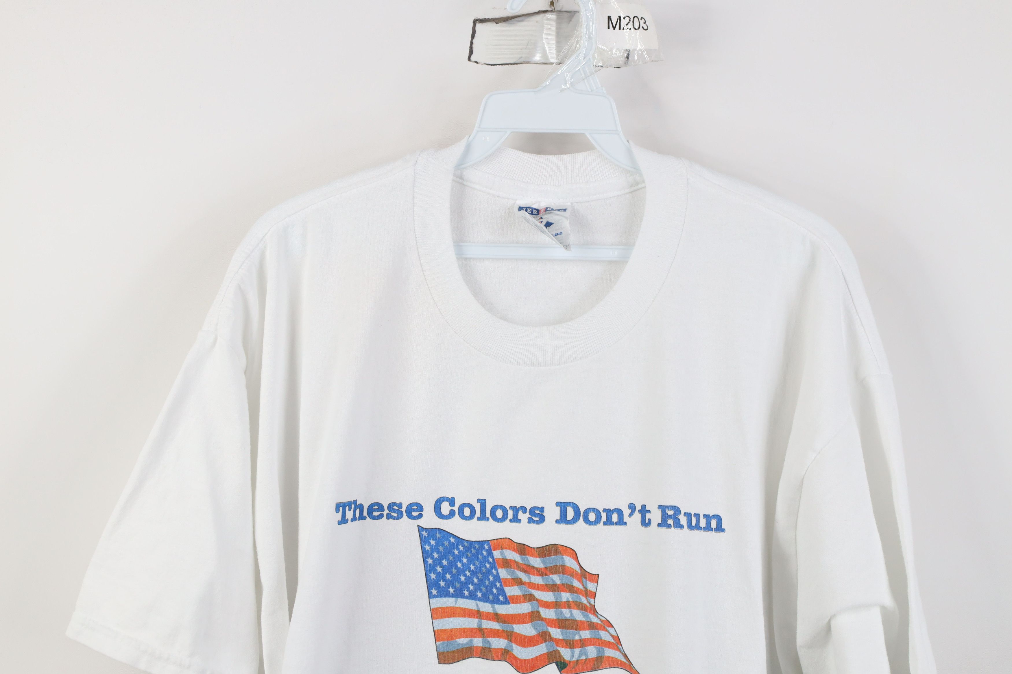 Vintage Vintage Y2K Streetwear Run United States USA Flag T-Shirt Size US XL / EU 56 / 4 - 2 Thumbnail