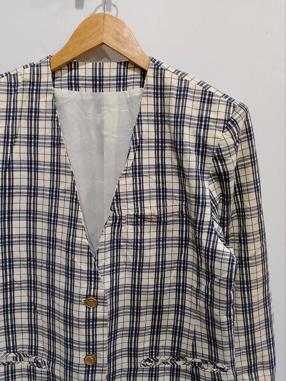 Japanese Brand Vintage GATSBY Checked Suit Blazer Jacket Size XXS / US 00 / IT 34 - 4 Thumbnail