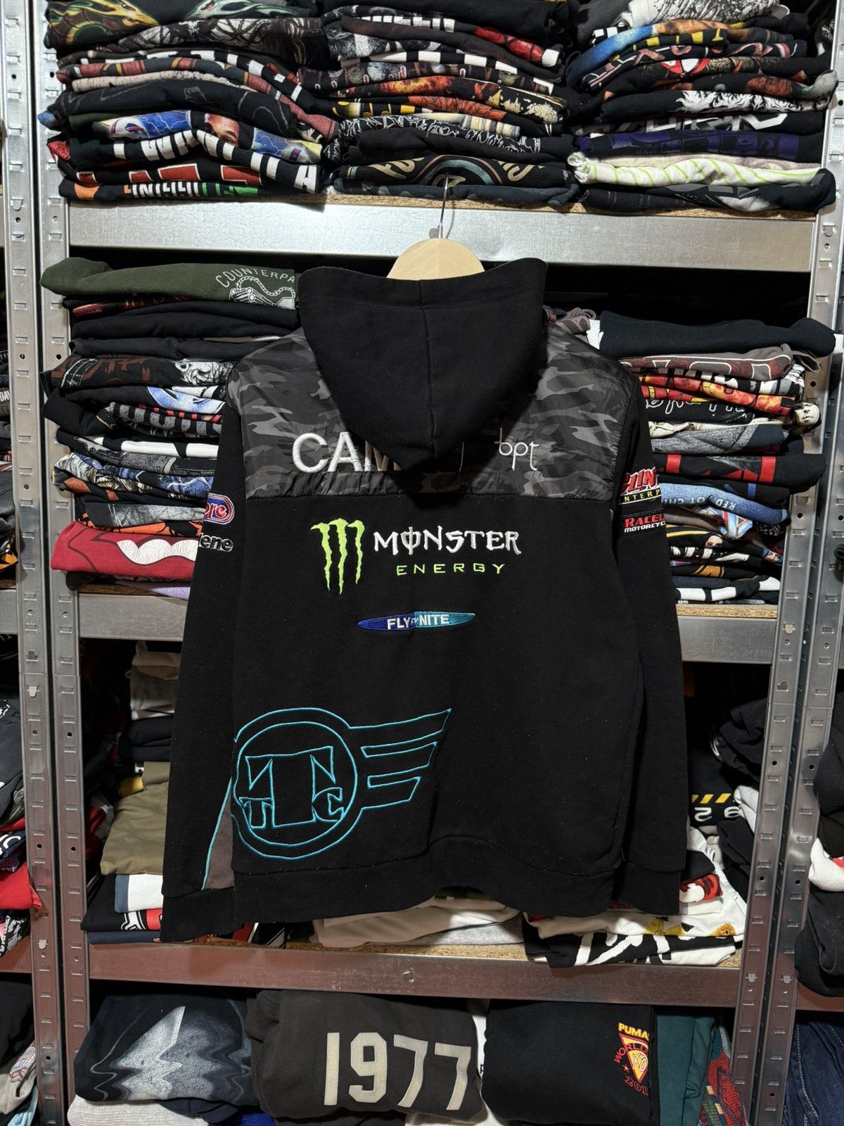 Vintage Monster Energy Racing Zip Hoodie TTC By Keith Flint Size US S / EU 44-46 / 1 - 2 Thumbnail