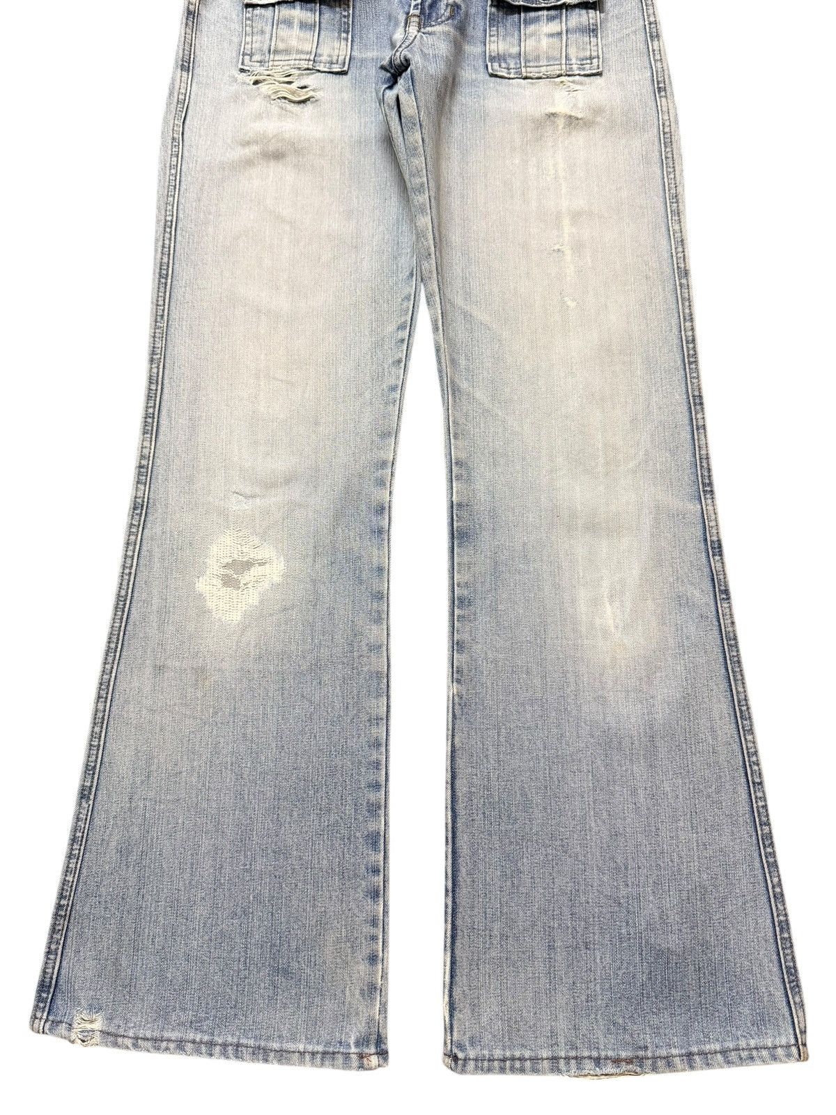 Hysteric Glamour Vintage Japanese Brand Bush Pants Light Wash Wide Leg Flare Size US 31 - 5 Thumbnail