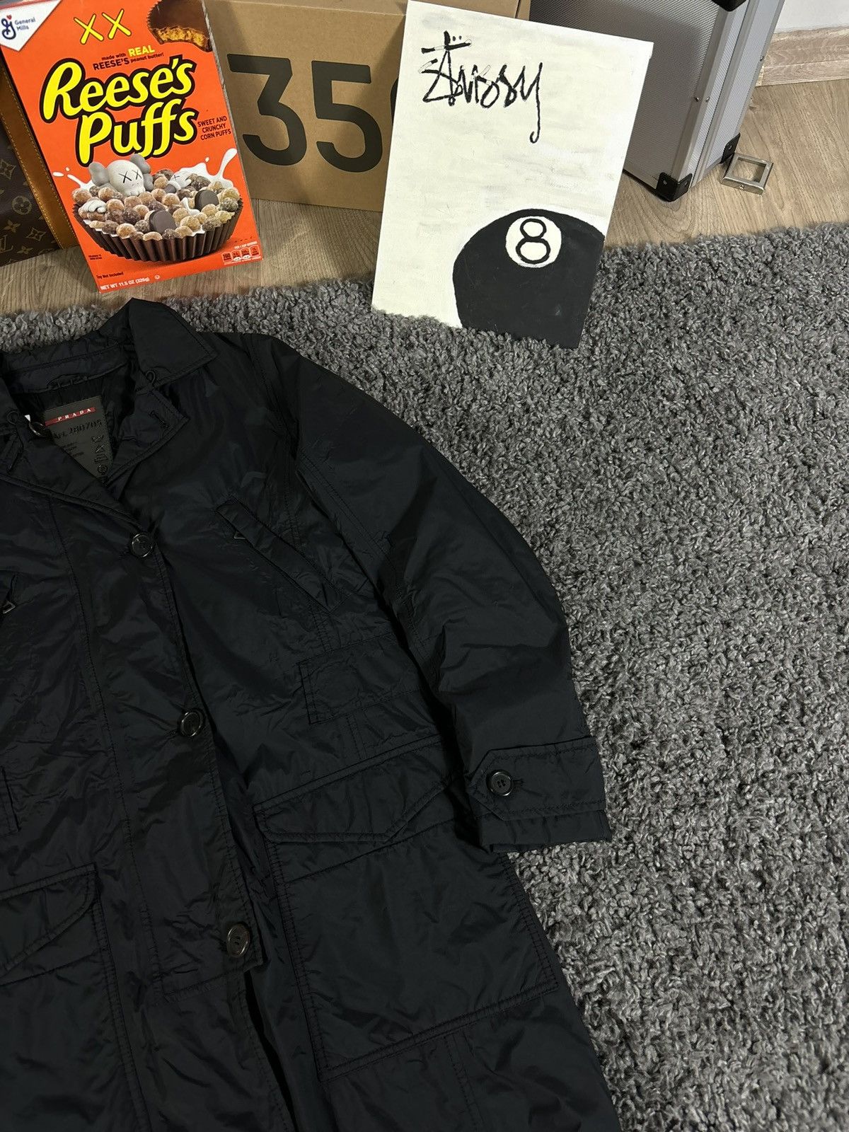 Prada × Vintage Prada Nylon Waterproof Windbreaker Jacket Coat 00s Size M / US 6-8 / IT 42-44 - 4 Thumbnail
