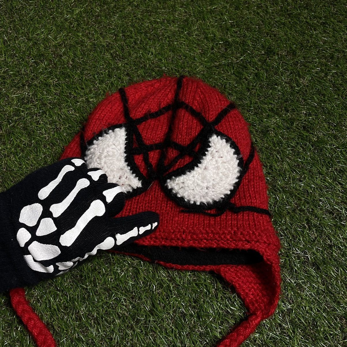Vintage Y2K Spider Graphic Knit Beanie Streetwear Alt Grunge Slim OS Size ONE SIZE - 3 Thumbnail