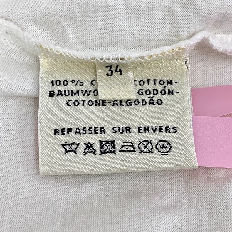 Hermes Hermes White Letter Print Cotton TShirt-2506 Size US XXS / EU 40 - 7 Thumbnail