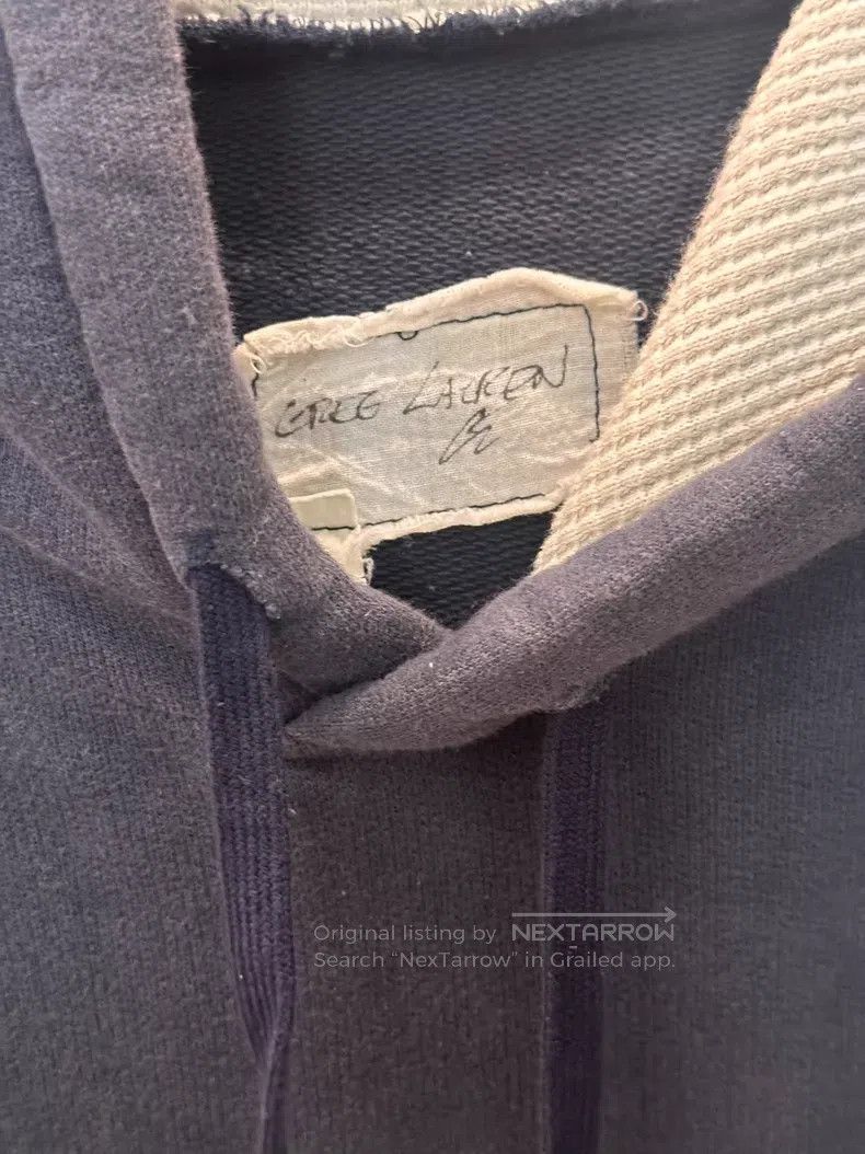 Greg Lauren Greg Lauren Denim Spliced Aged Hooded Sweatshirt Size US S / EU 44-46 / 1 - 5 Thumbnail