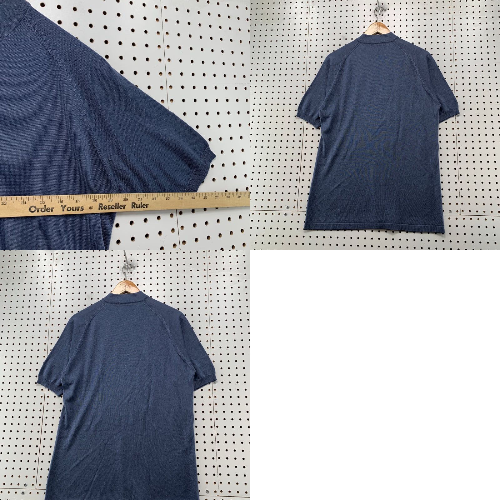 Vintage Anthology Shirt Mens Small Blue Crewneck Silk Short Sleeve Size US S / EU 44-46 / 1 - 8 Thumbnail