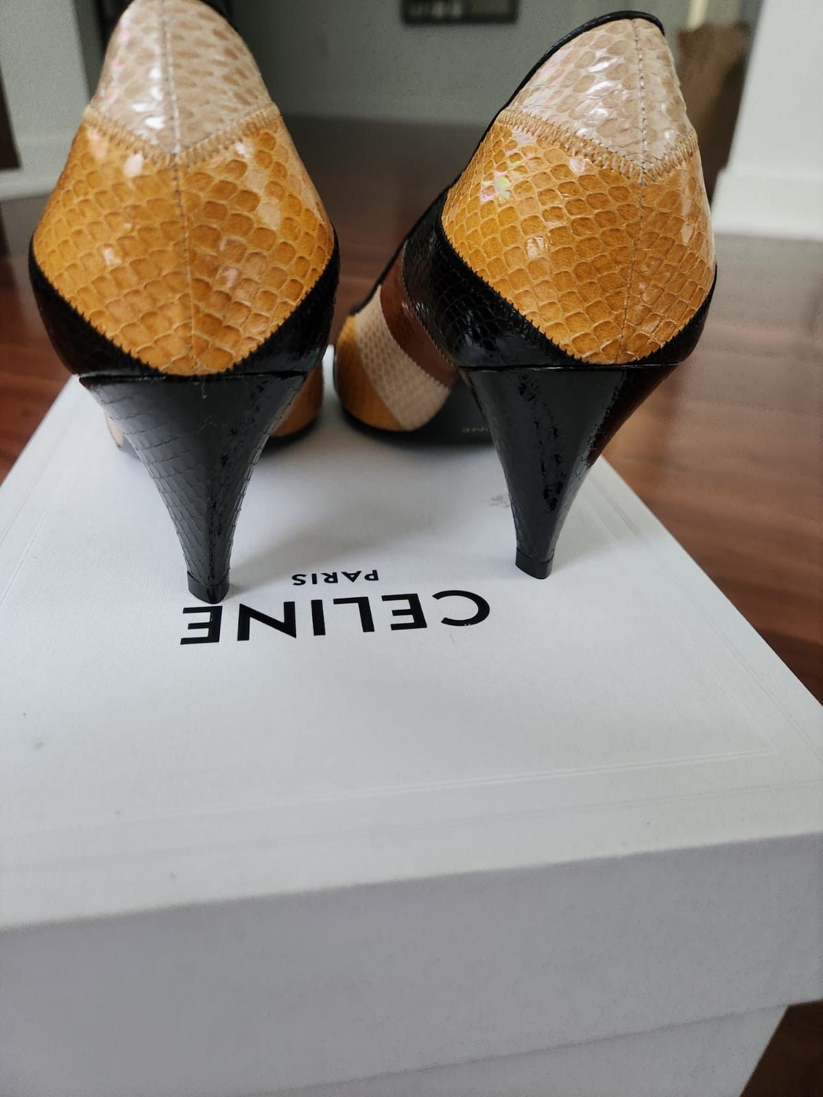 Celine Celine colorblock snakeskin pump Size US 7.5 / IT 37.5 - 4 Thumbnail