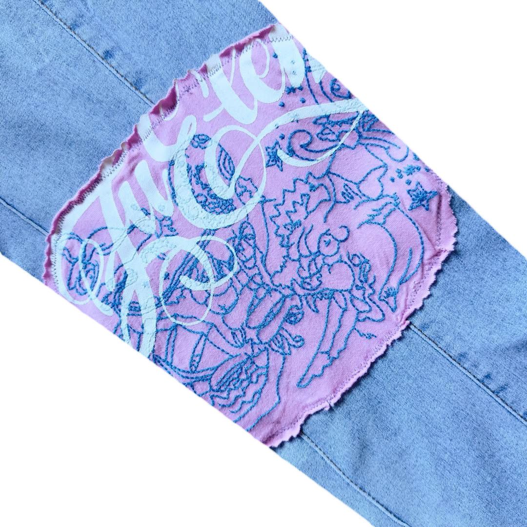 Other Upcycled “DRAGON POWER” Jeans Size 27" / US 4 / IT 40 - 4 Thumbnail