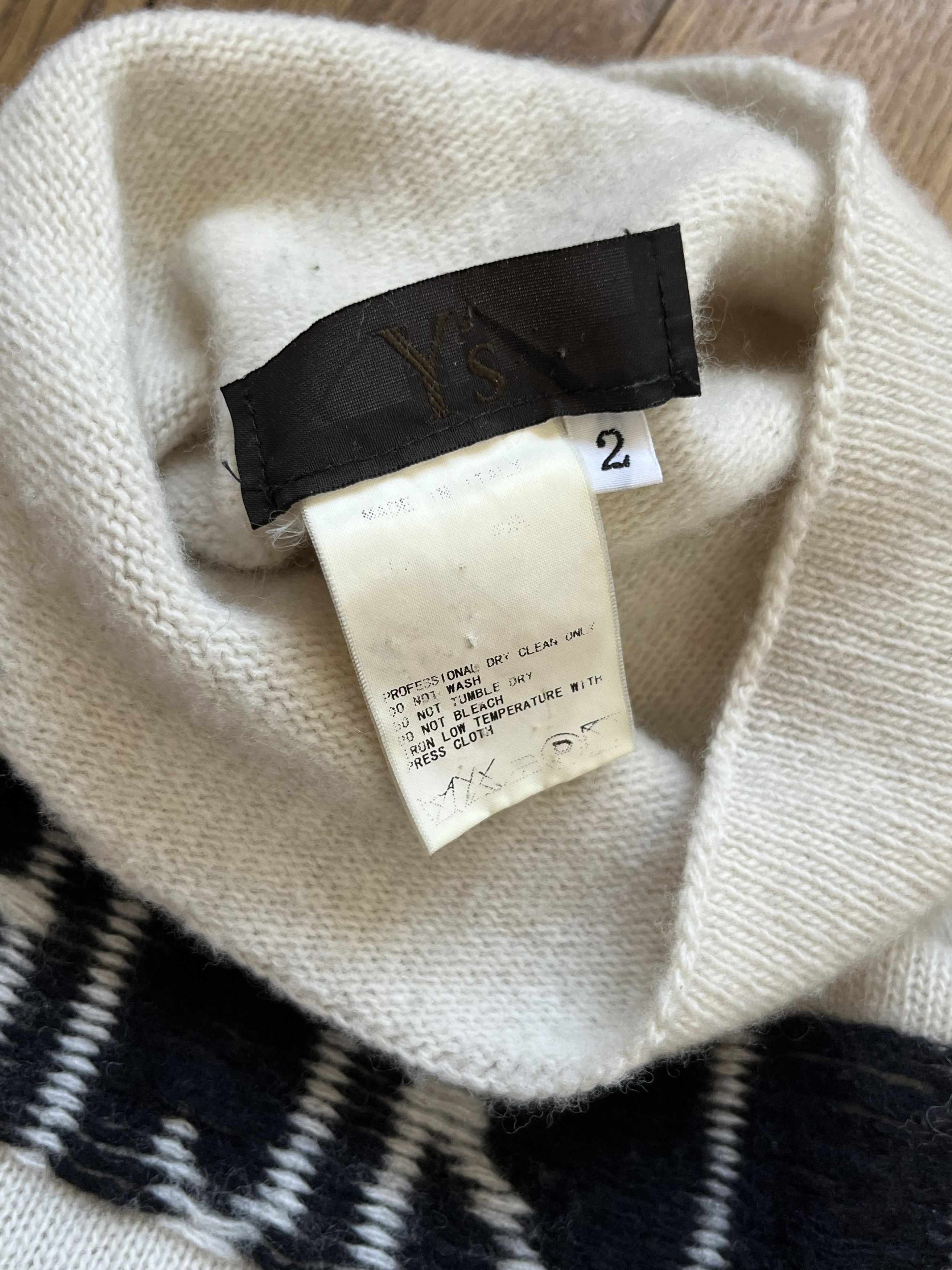 Y's × Yohji Yamamoto Y's Yohji Yamamoto Alphabet letters knit sweater Size M / US 6-8 / IT 42-44 - 4 Thumbnail