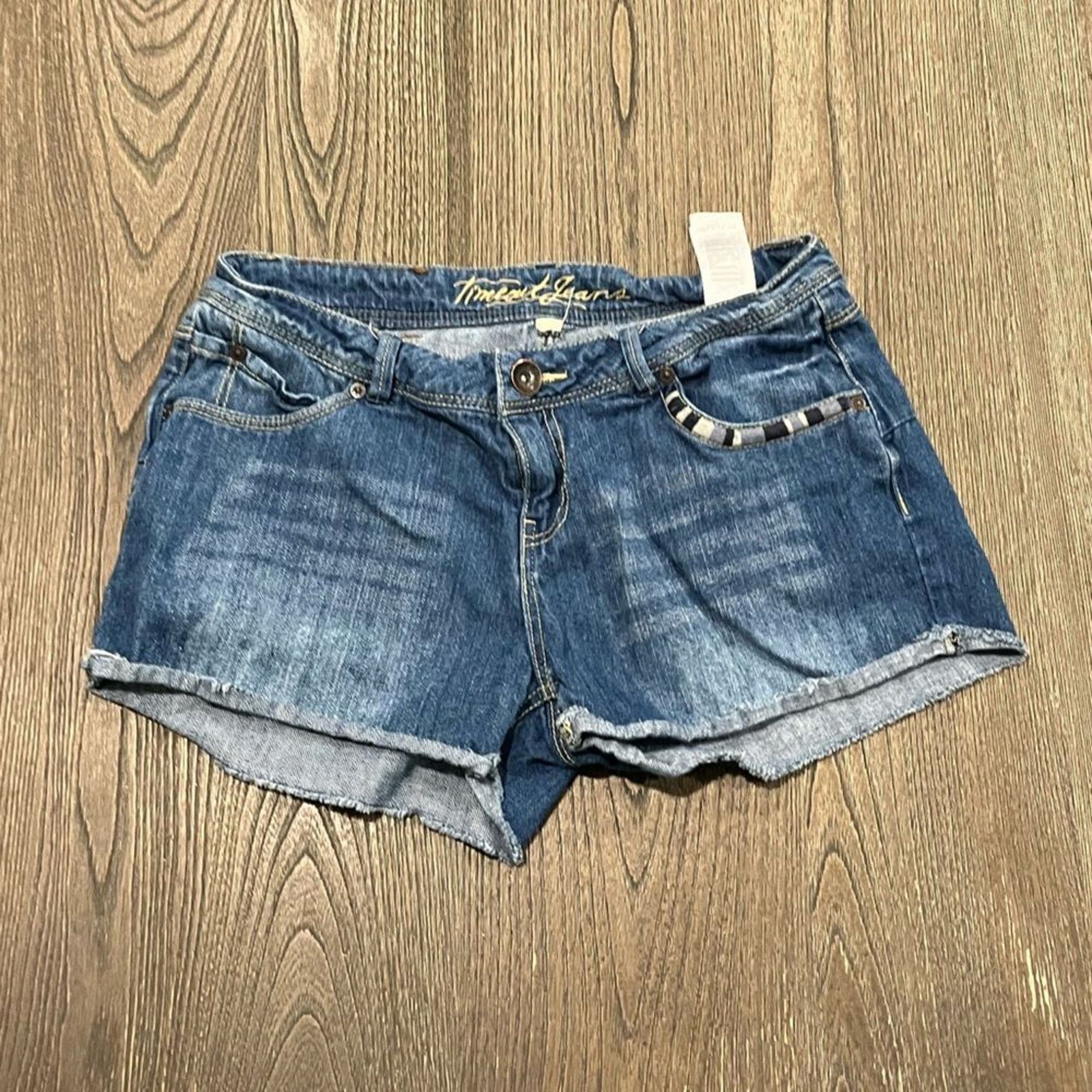 Vintage Timeout Jeans Dark Wash Indigo Denim Shorts Studded Size 6 Size 28" / US 6 / IT 42 - 1 Thumbnail