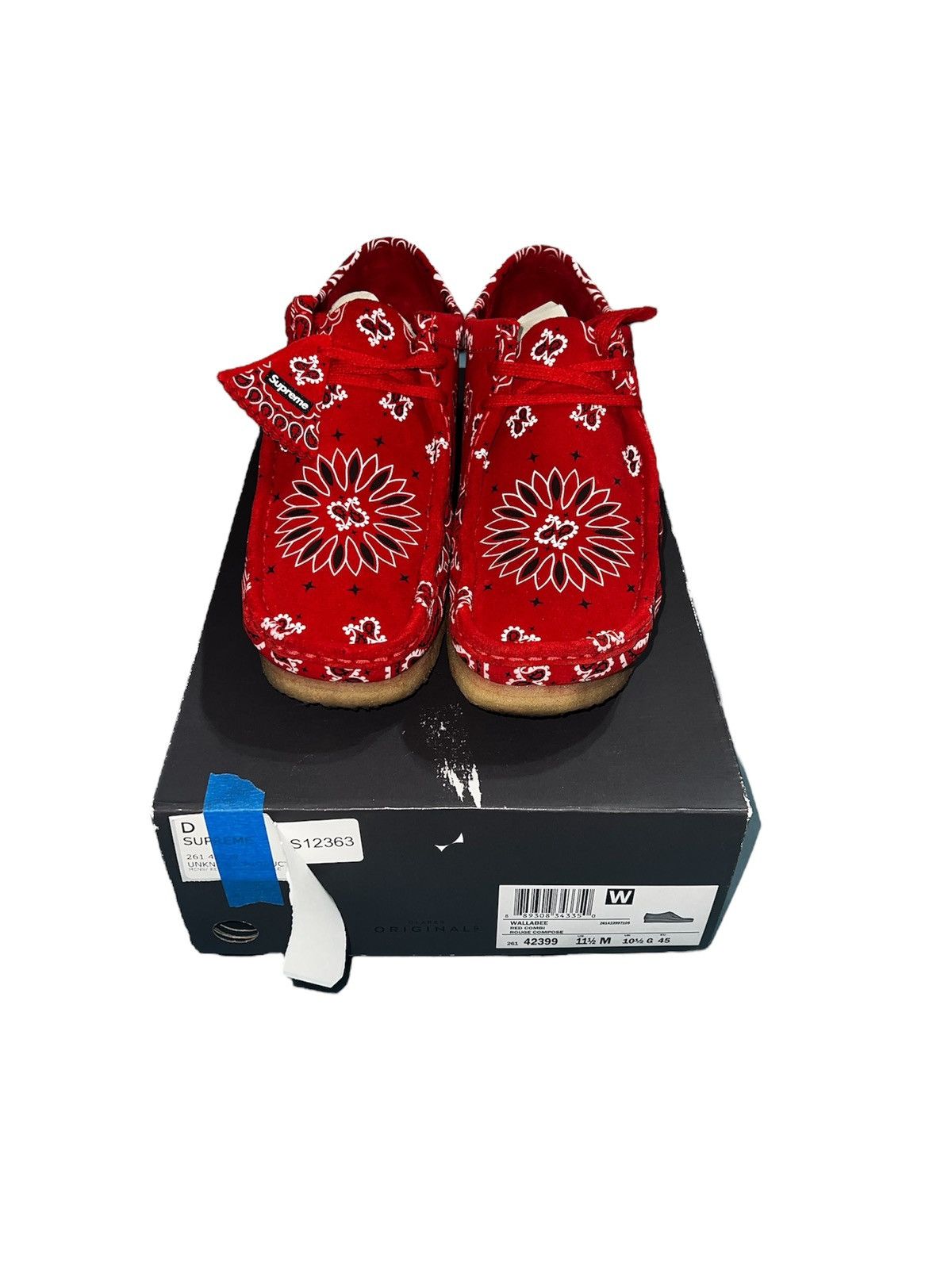 Clarks × Supreme Supreme Clarks Wallabee Red Bandana SS19 Size US 11.5 / EU 44-45 - 3 Thumbnail