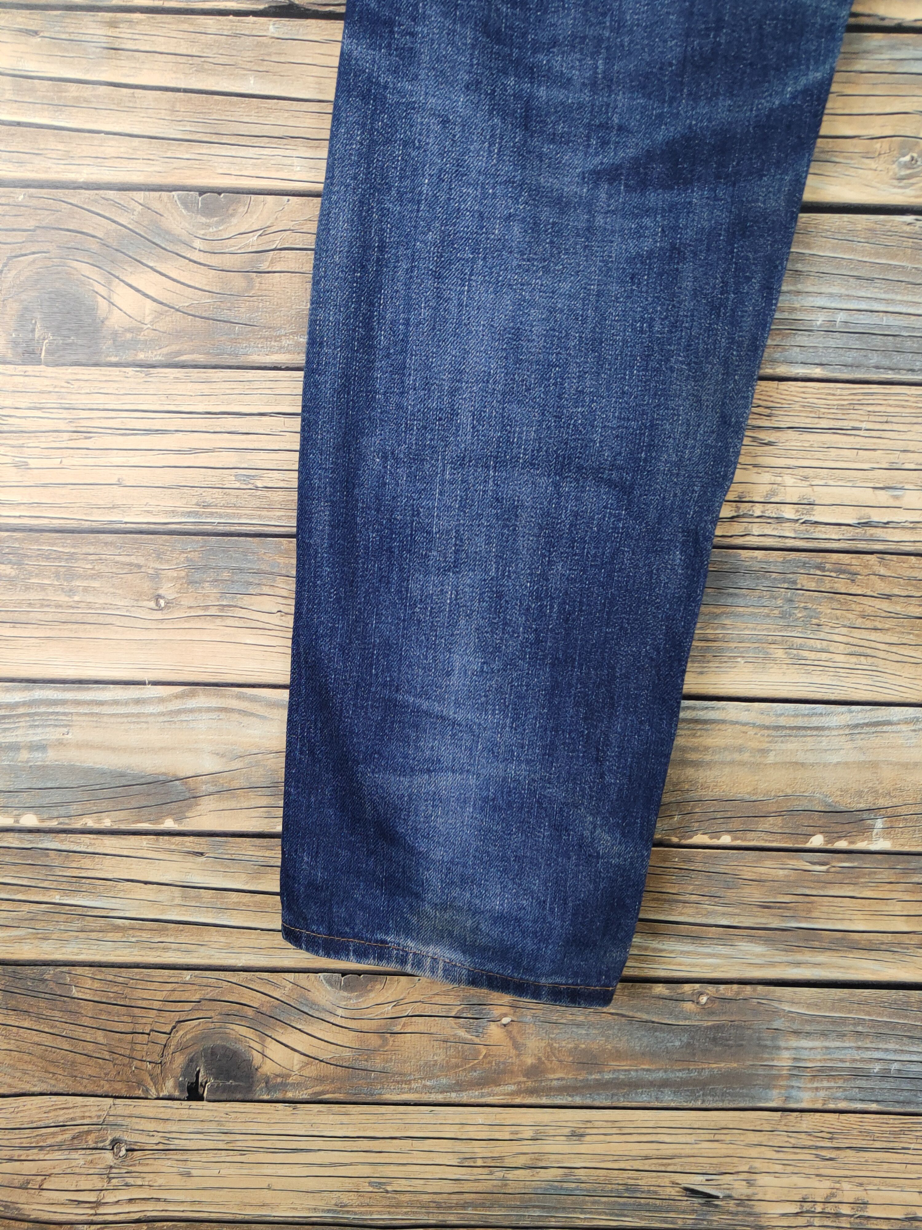 Japanese Brand Uniqlo Dark Blue Distressed Ripped Jeans#W1396 Size US 31 - 10 Thumbnail