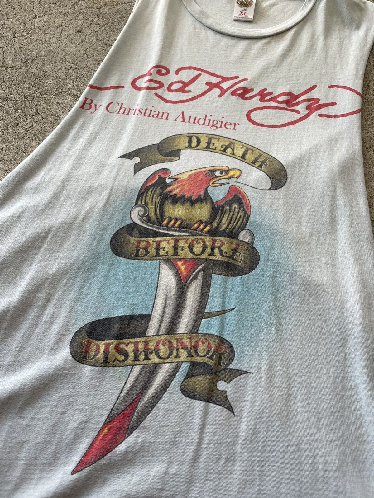 Ed Hardy Vintage Ed Hardy Cut Off Shirt Made In USA Size US XL / EU 56 / 4 - 2 Thumbnail