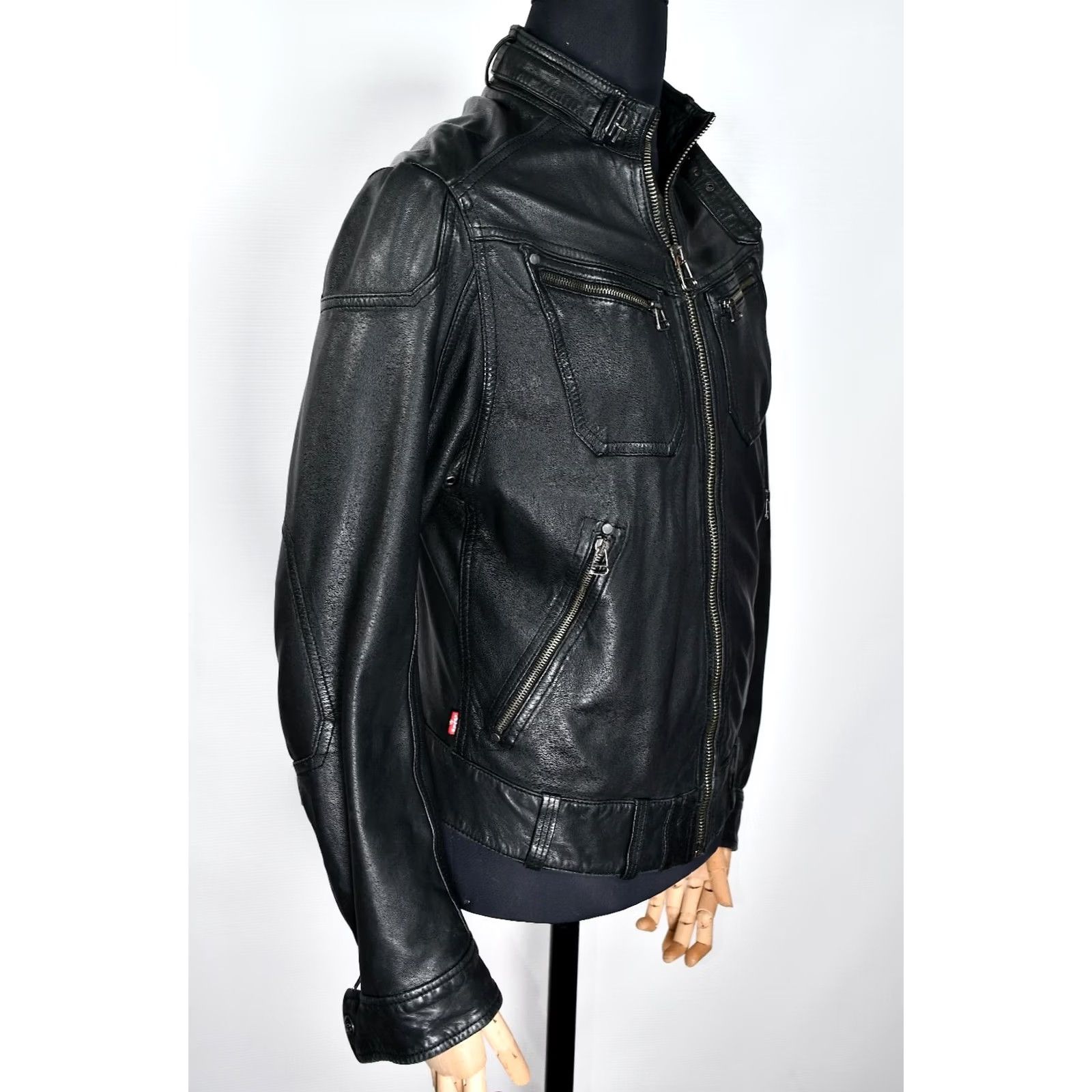 Levi's LEVI'S Jacket Motorcycle Biker Leather 100% LEATHER Size M Men Black Vintage: No Size US M / EU 48-50 / 2 - 2 Thumbnail