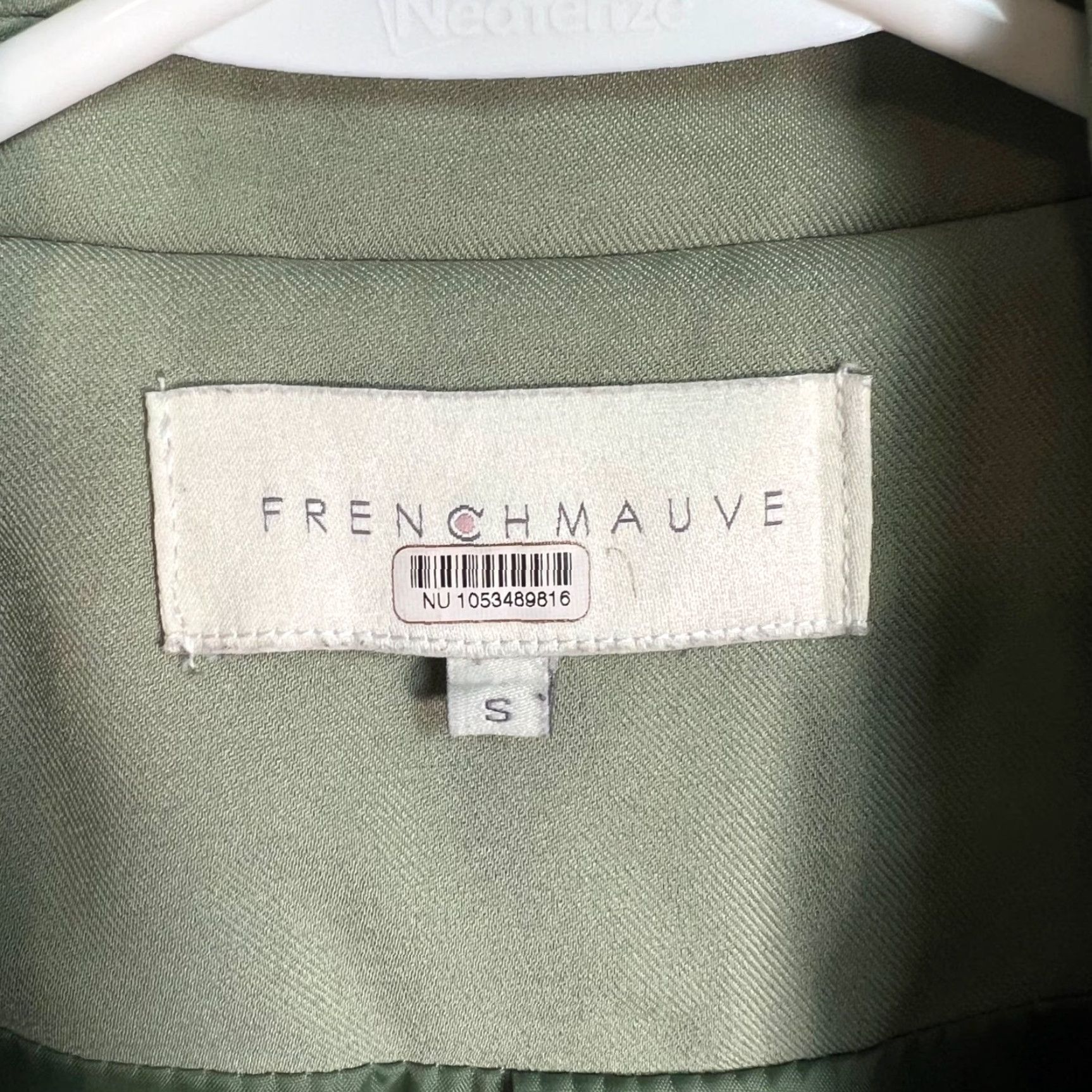 Vintage French Mauve Double-Breasted Blazer Small Sage Green Polyester Womens Size S / US 4 / IT 40 - 3 Thumbnail