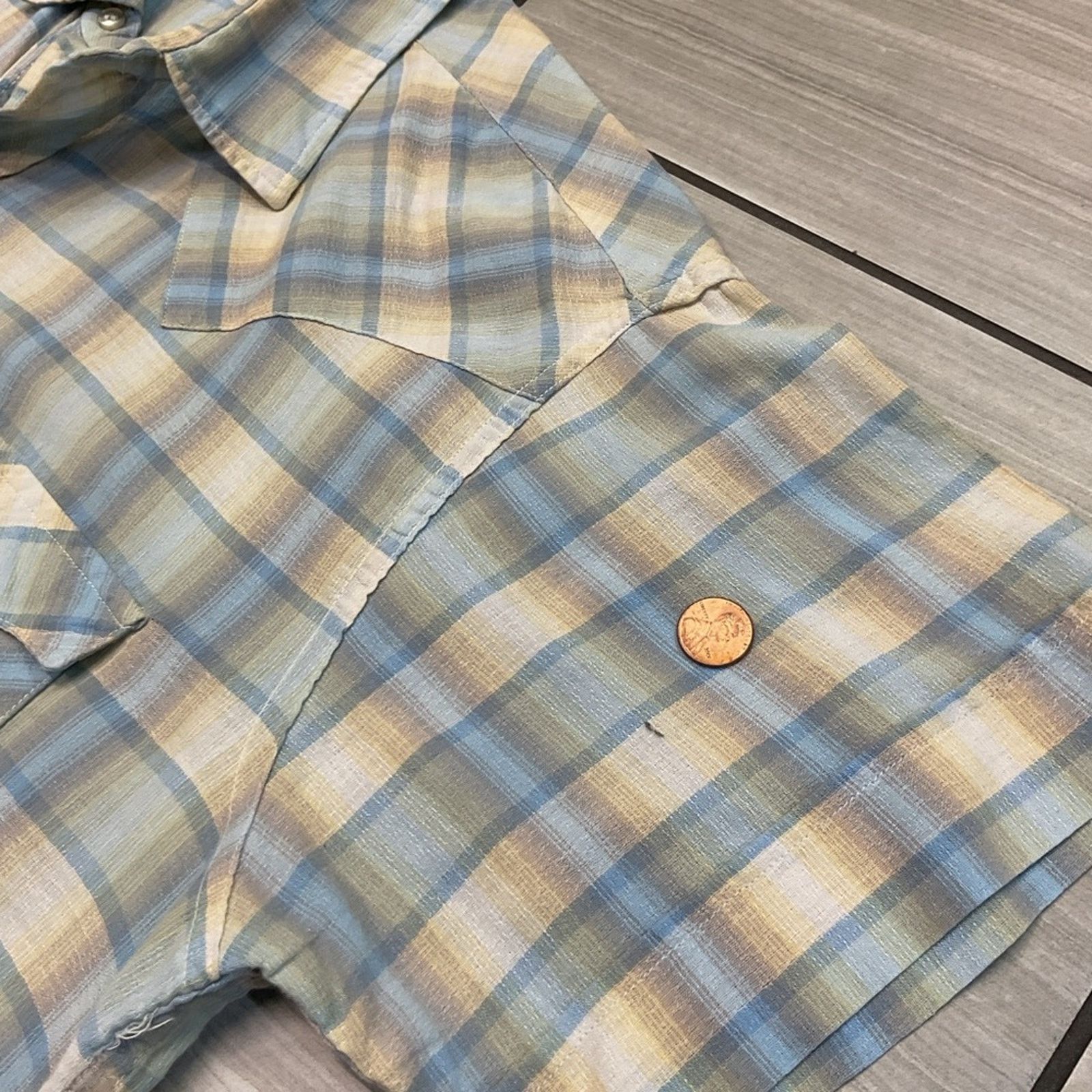 Vintage Vintage 80s Tem-Tex Western Plaid Pearl Snap Shirt Size US L / EU 52-54 / 3 - 5 Thumbnail